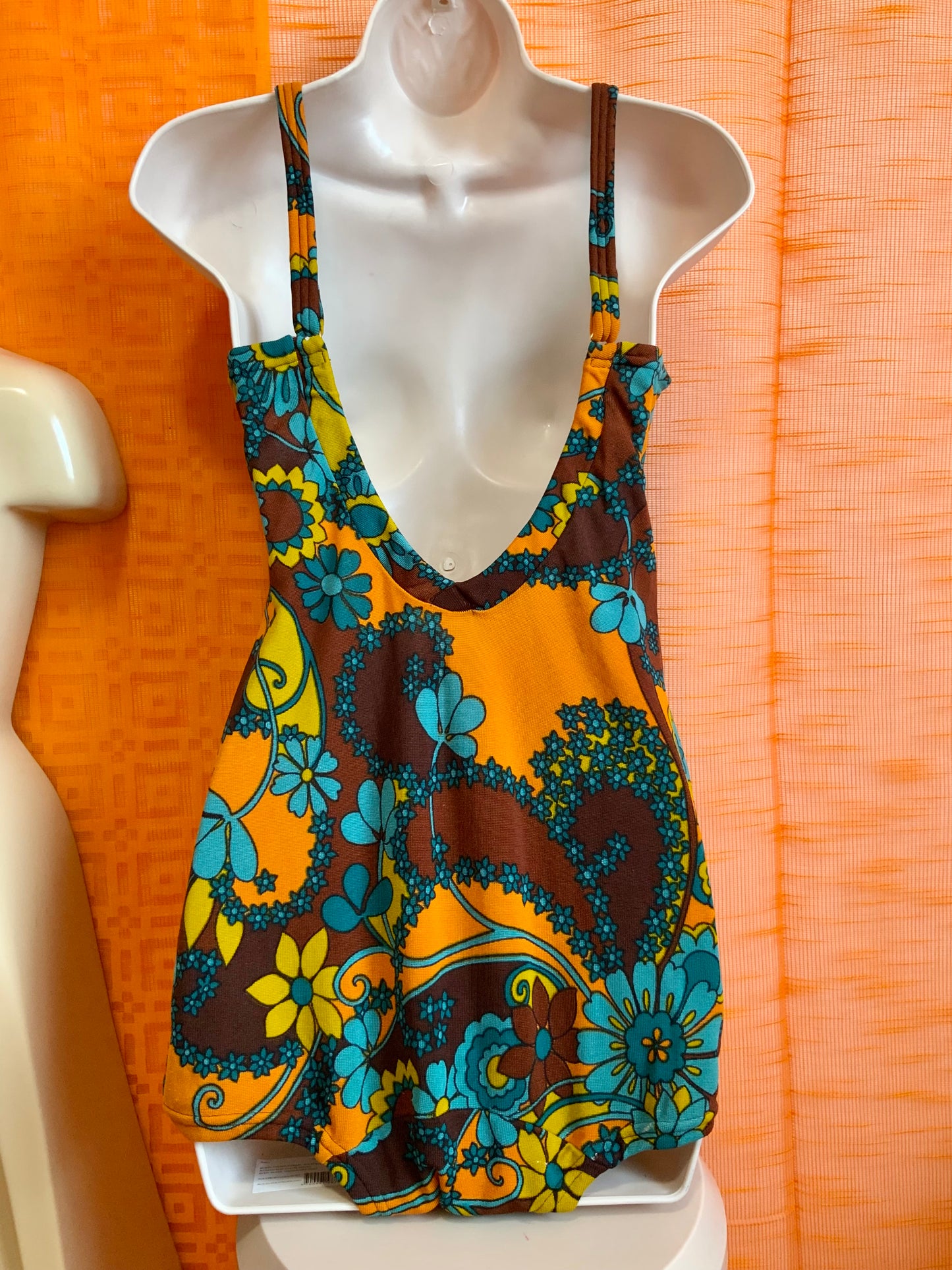 Superbe Maillot de bain à fleurs Vintage France 1970- T44