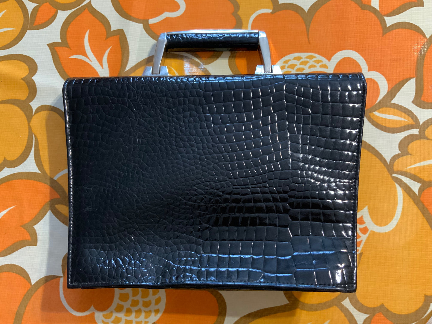 Sac à main Chic Cuir vernis Vintage 1980