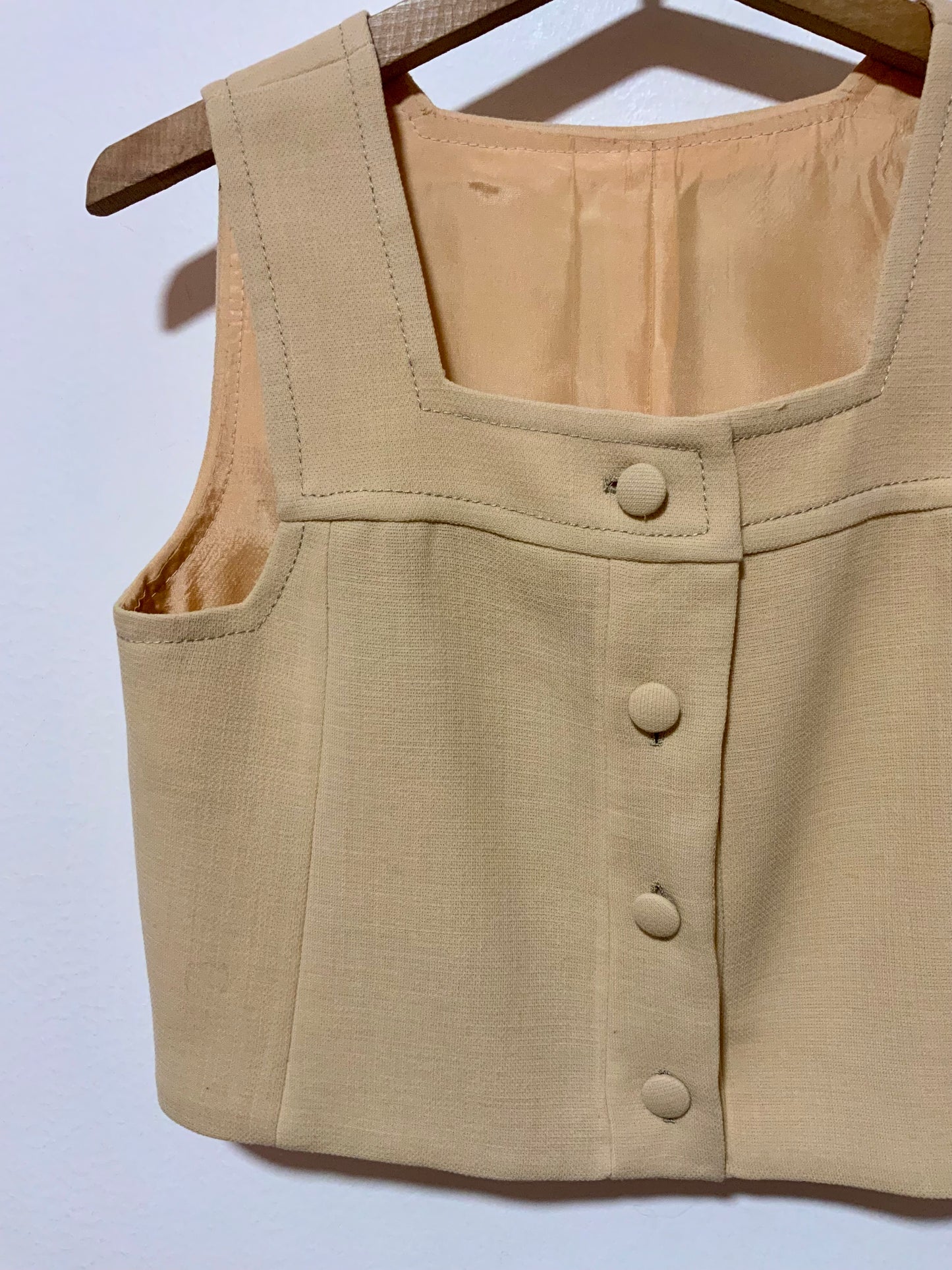 Gilet Bolero boutonné Création Vintage Beauté Baby Doll 1970 🌼 T38-
