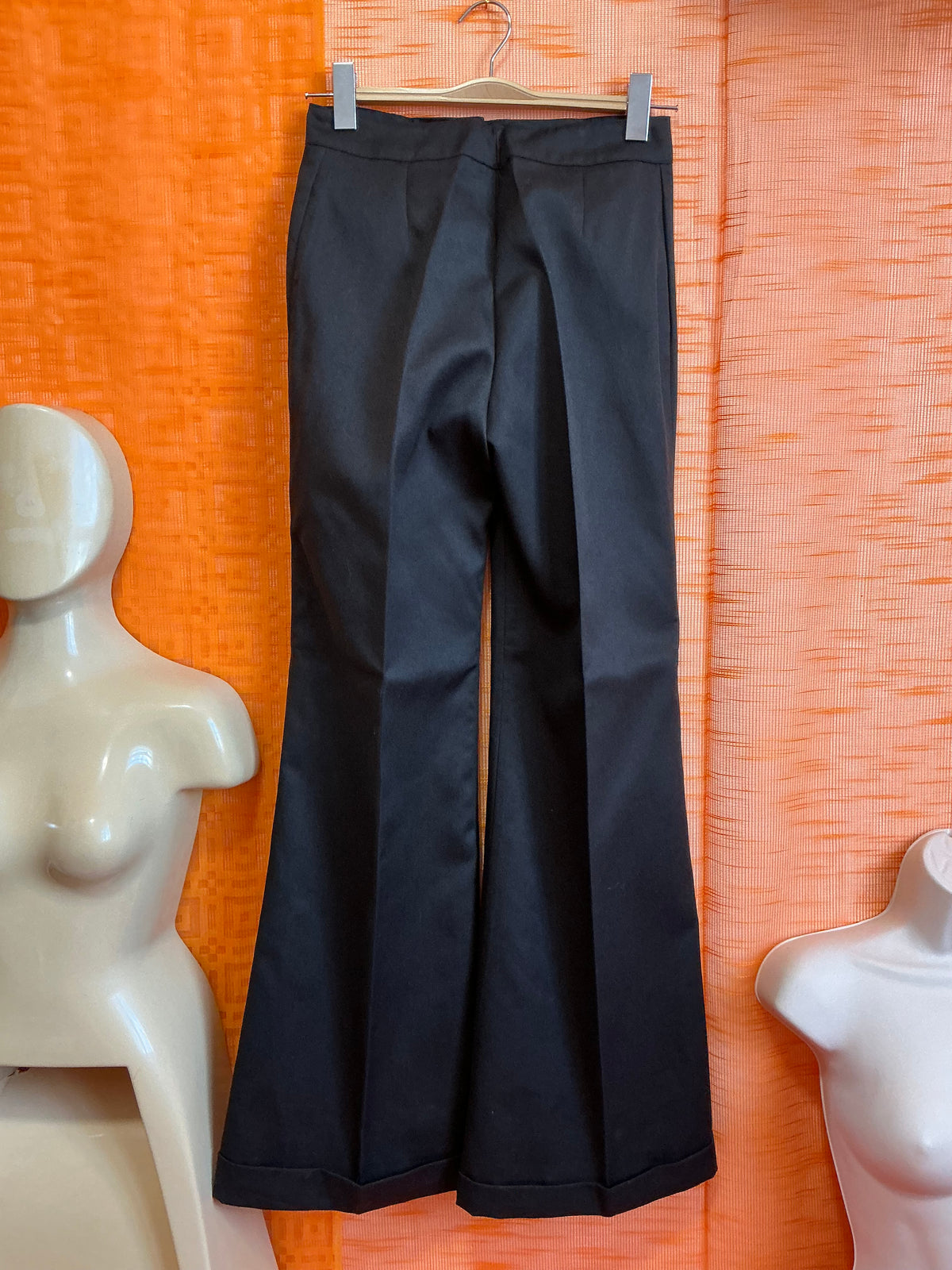 Pantalon pattes d’éléphant Vintage Tergal 1970- T36