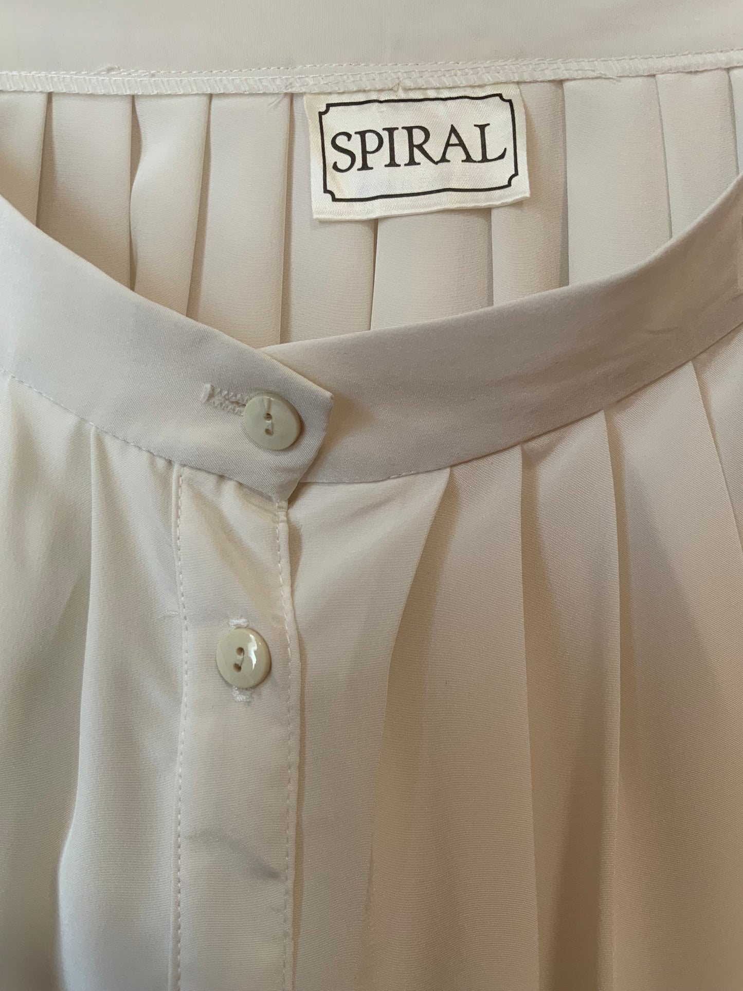 Jupe Blanche Boutonnée Vintage 1980 - T36