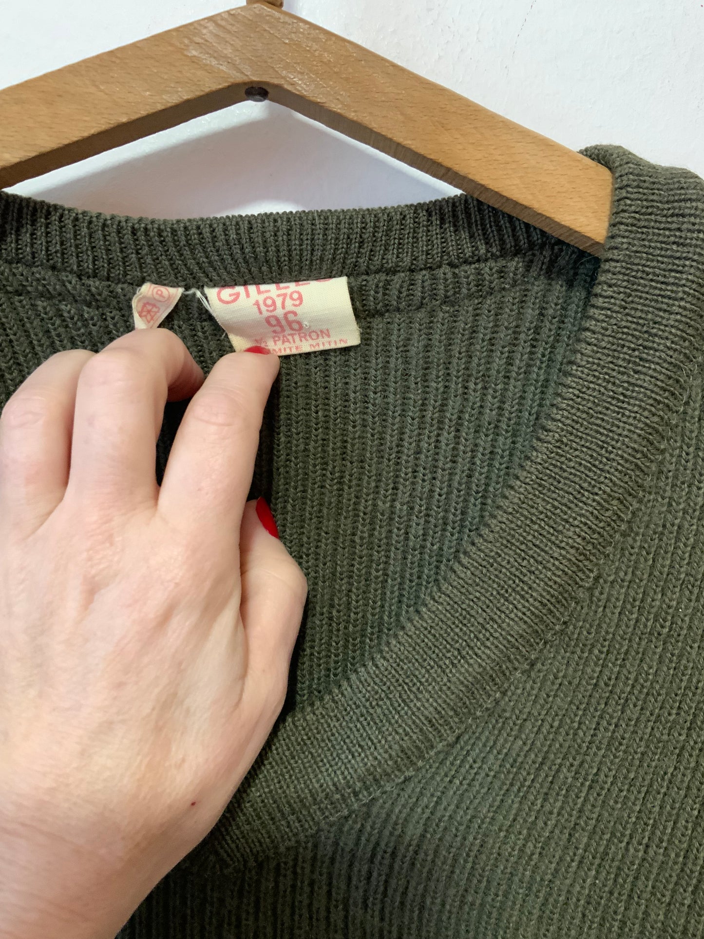 Pull Armée 1979 Vintage Laine -T44