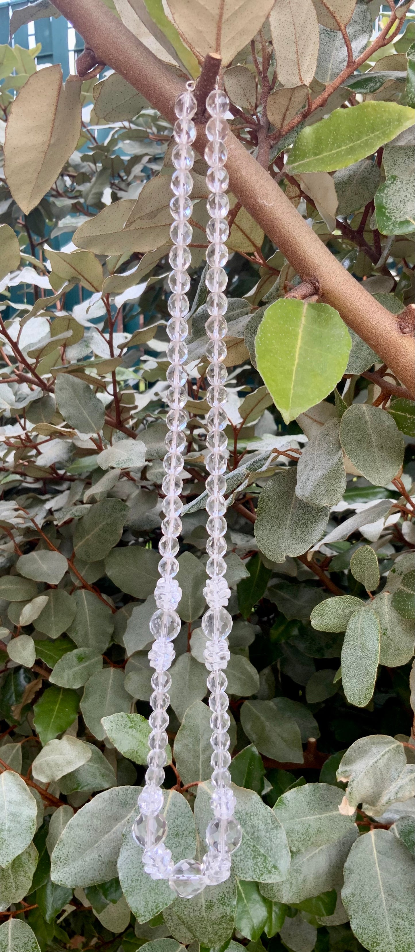 Long Collier Perles de verre Vintage 1980/90