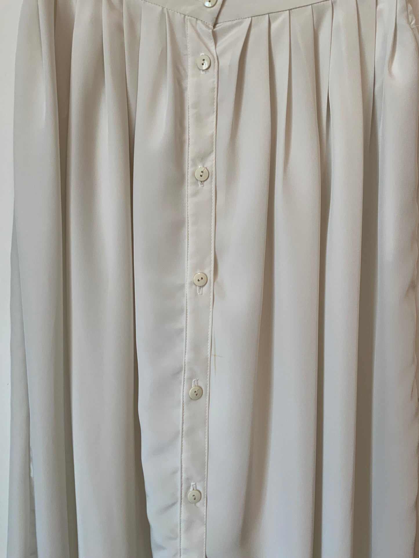 Jupe Blanche Boutonnée Vintage 1980 - T36