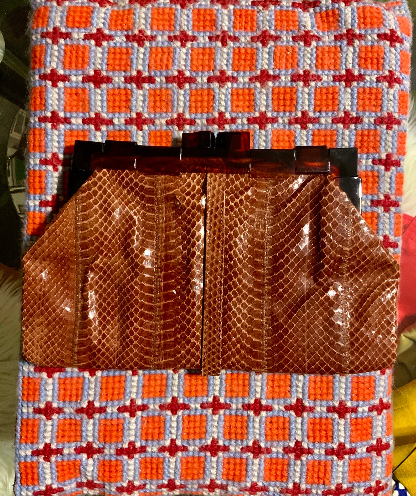 Pochette avec lien Python Vintage Années 60