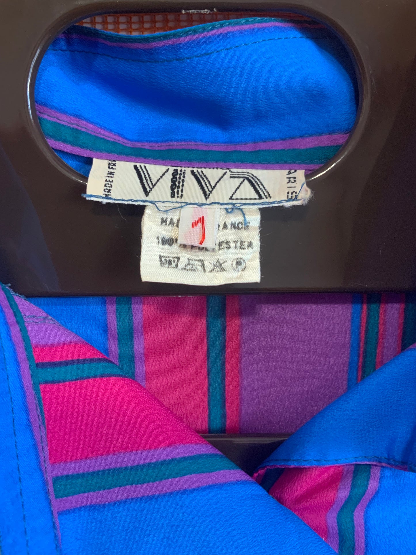 Robe chemise à rayures Vintage 1980 - T40/42