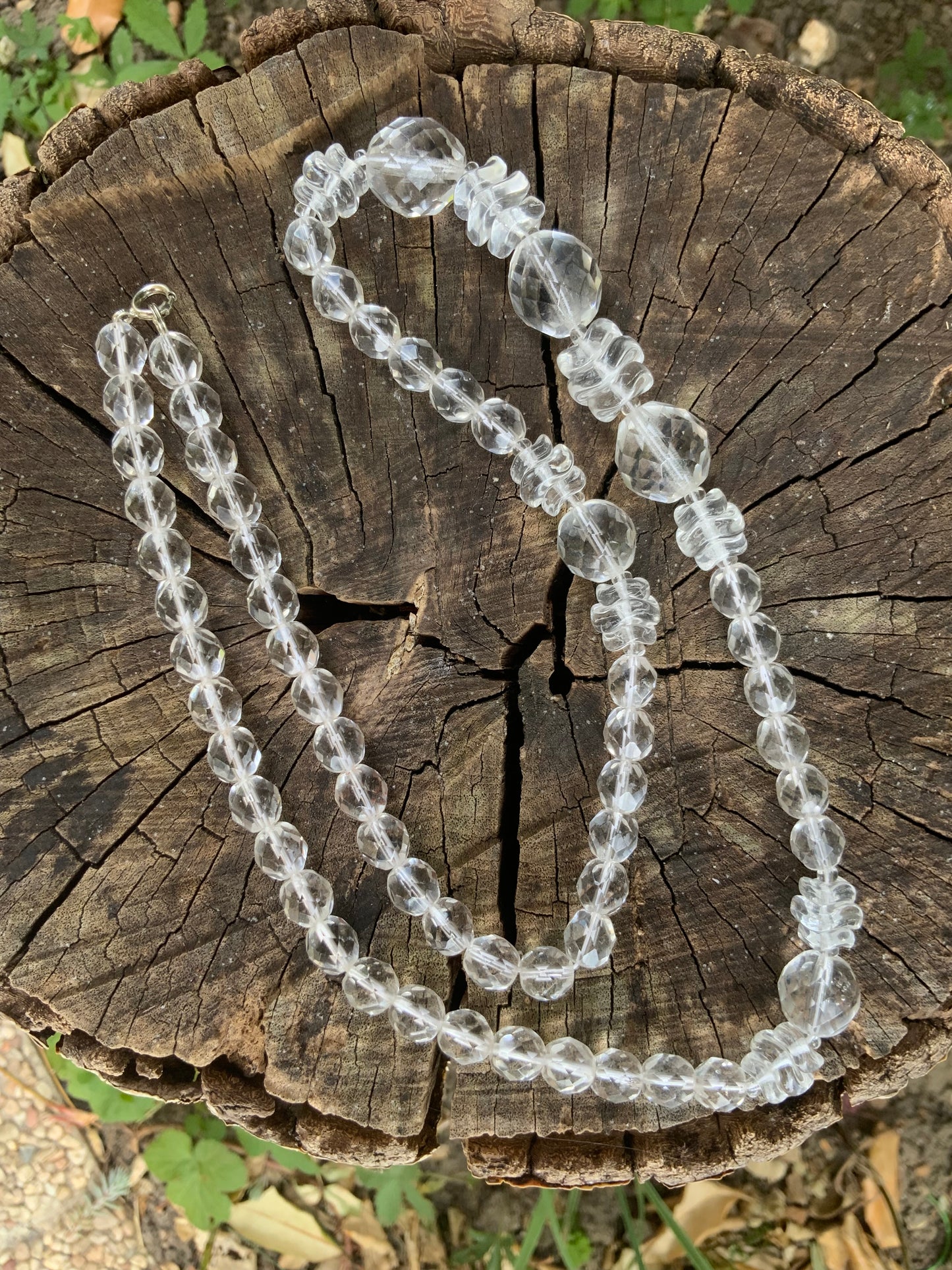 Long Collier Perles de verre Vintage 1980/90