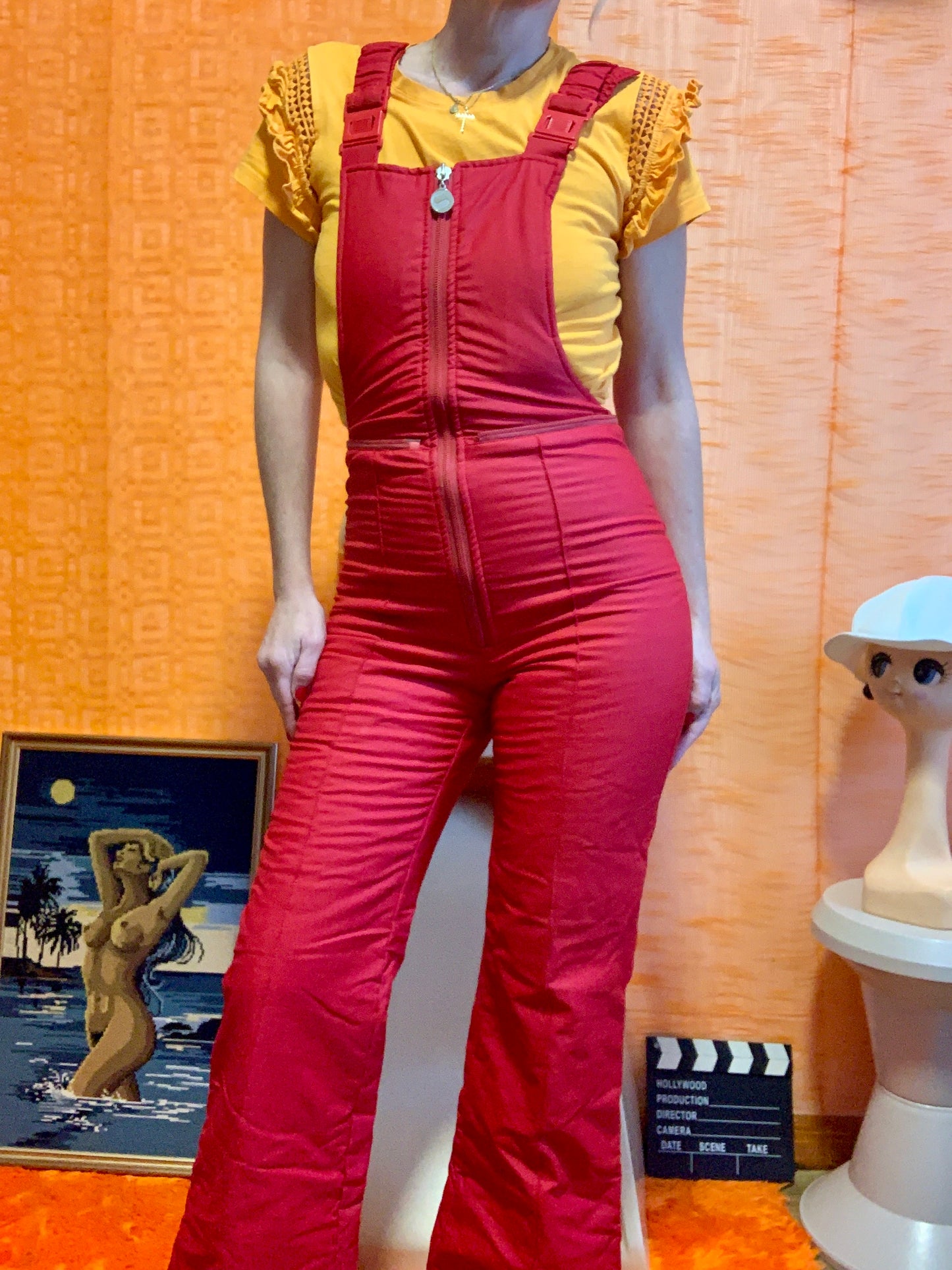 Combinaison de Ski Vintage Rouge 1970/80