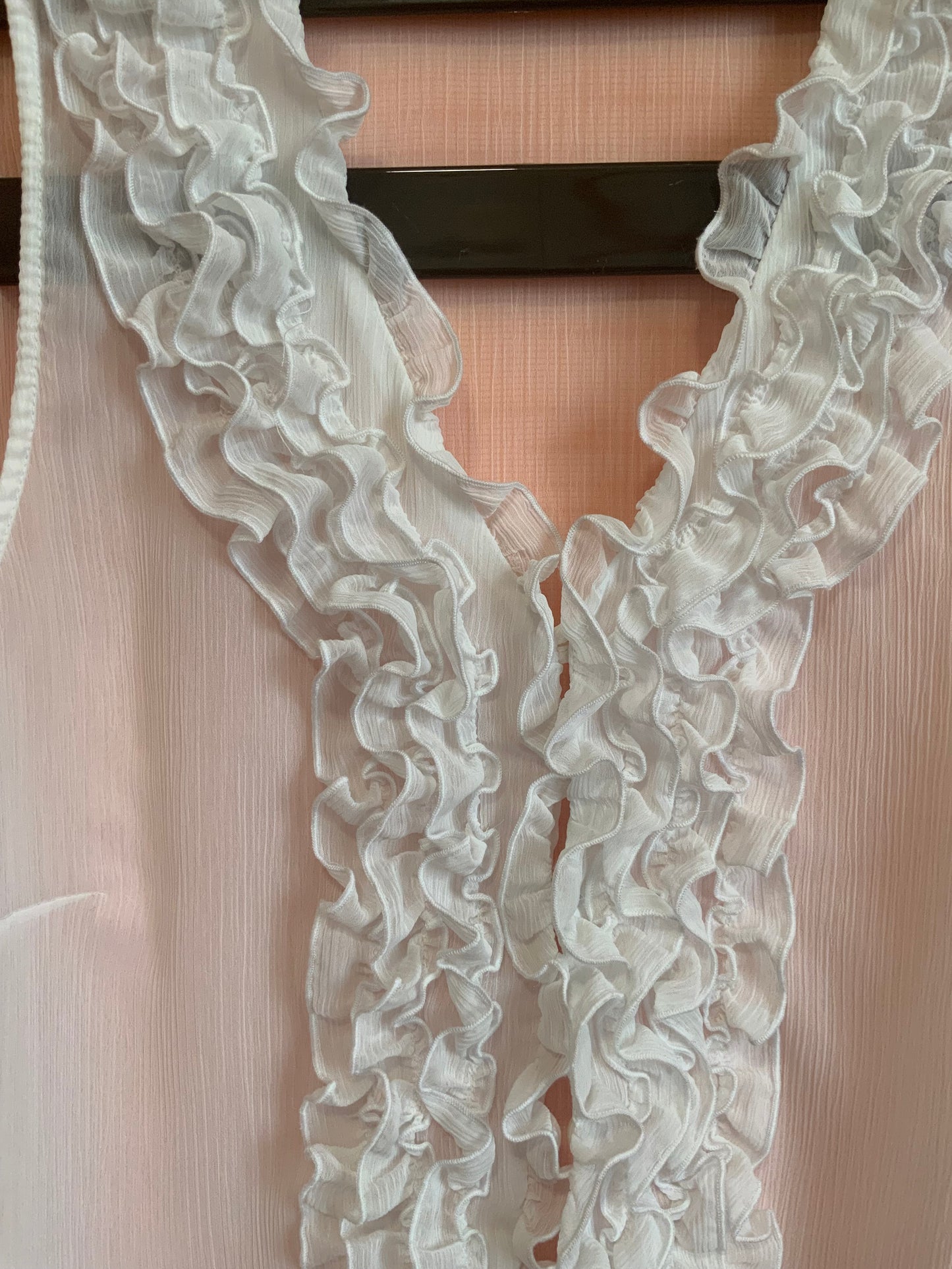Chemisier Frous Frous voile blanc- Vintage 2000- T46