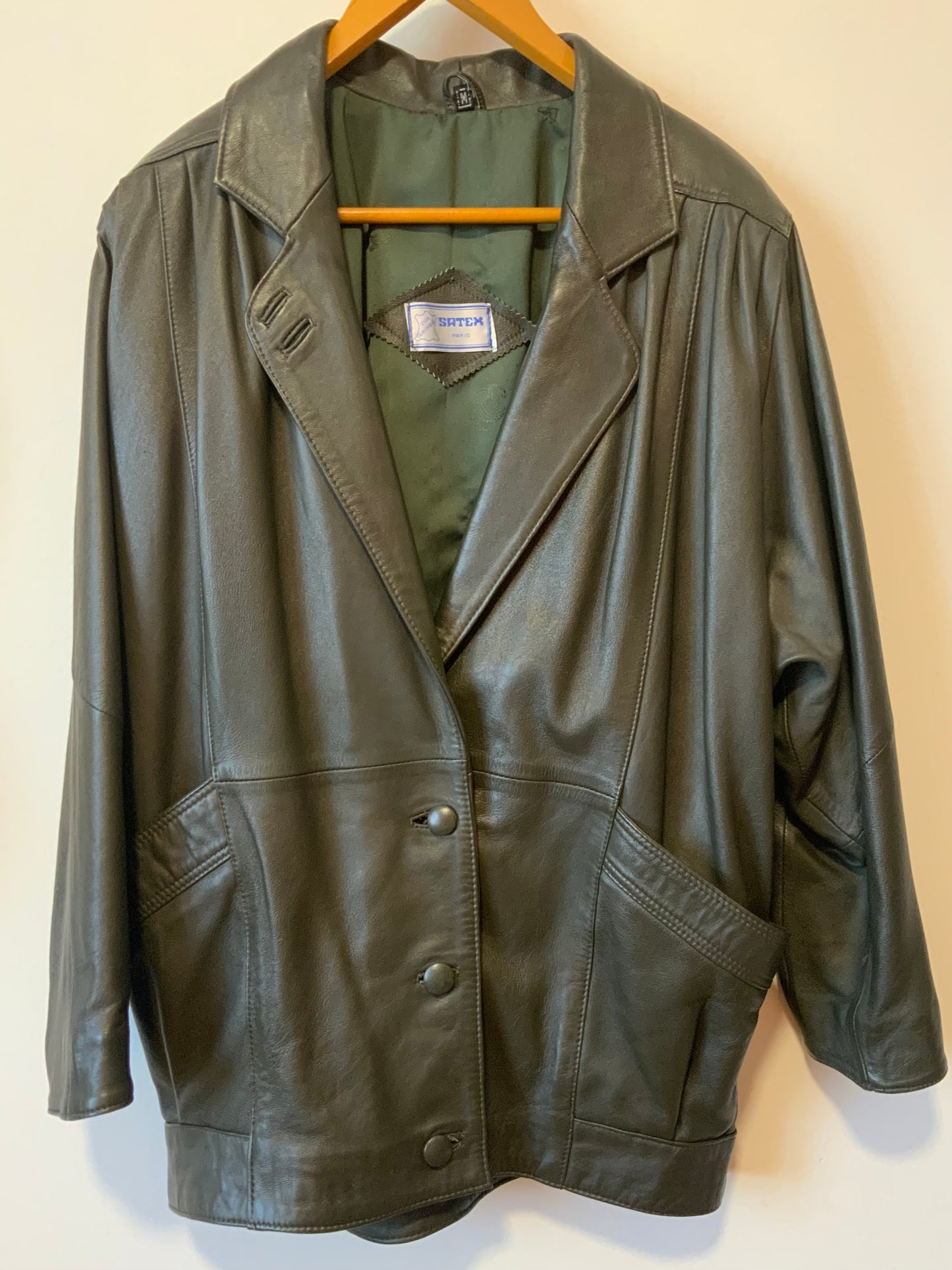 Veste en cuir 3/4 Belle Forme- Vintage 1980/90 TU.