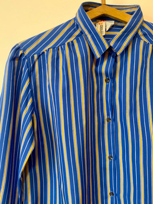 Chemisier Élégant à rayures Vintage 1980