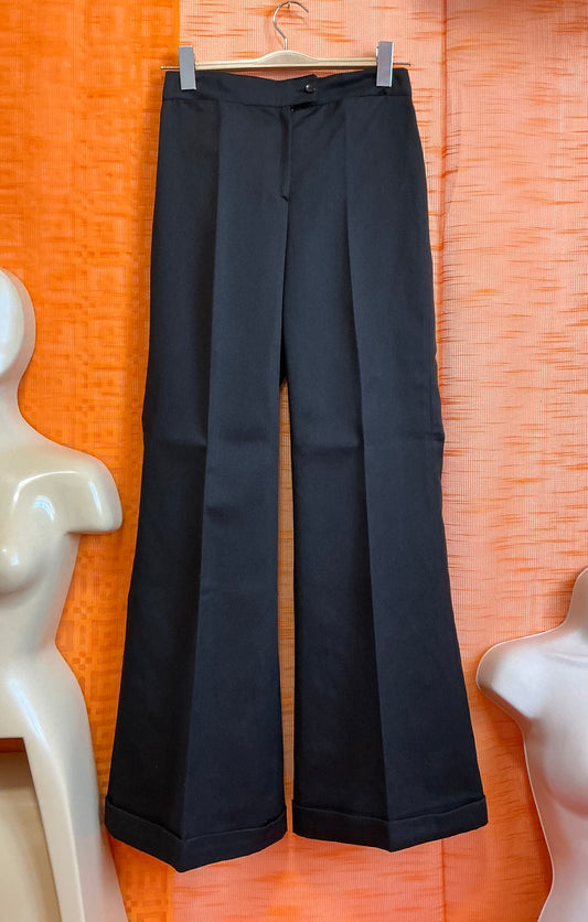 Pantalon pattes d’éléphant Vintage Tergal 1970- T36
