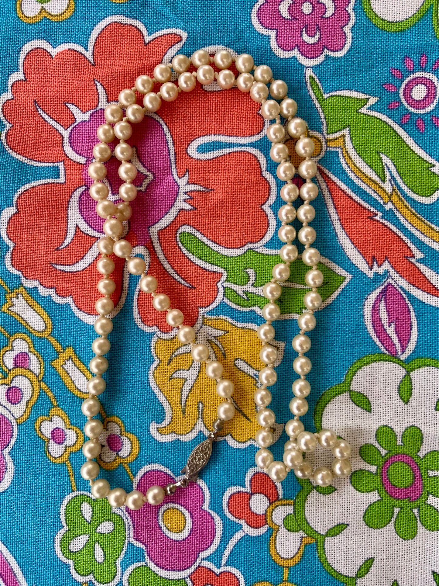 Collier perles Art deco Années 30 Vintage 72 centimètres -
