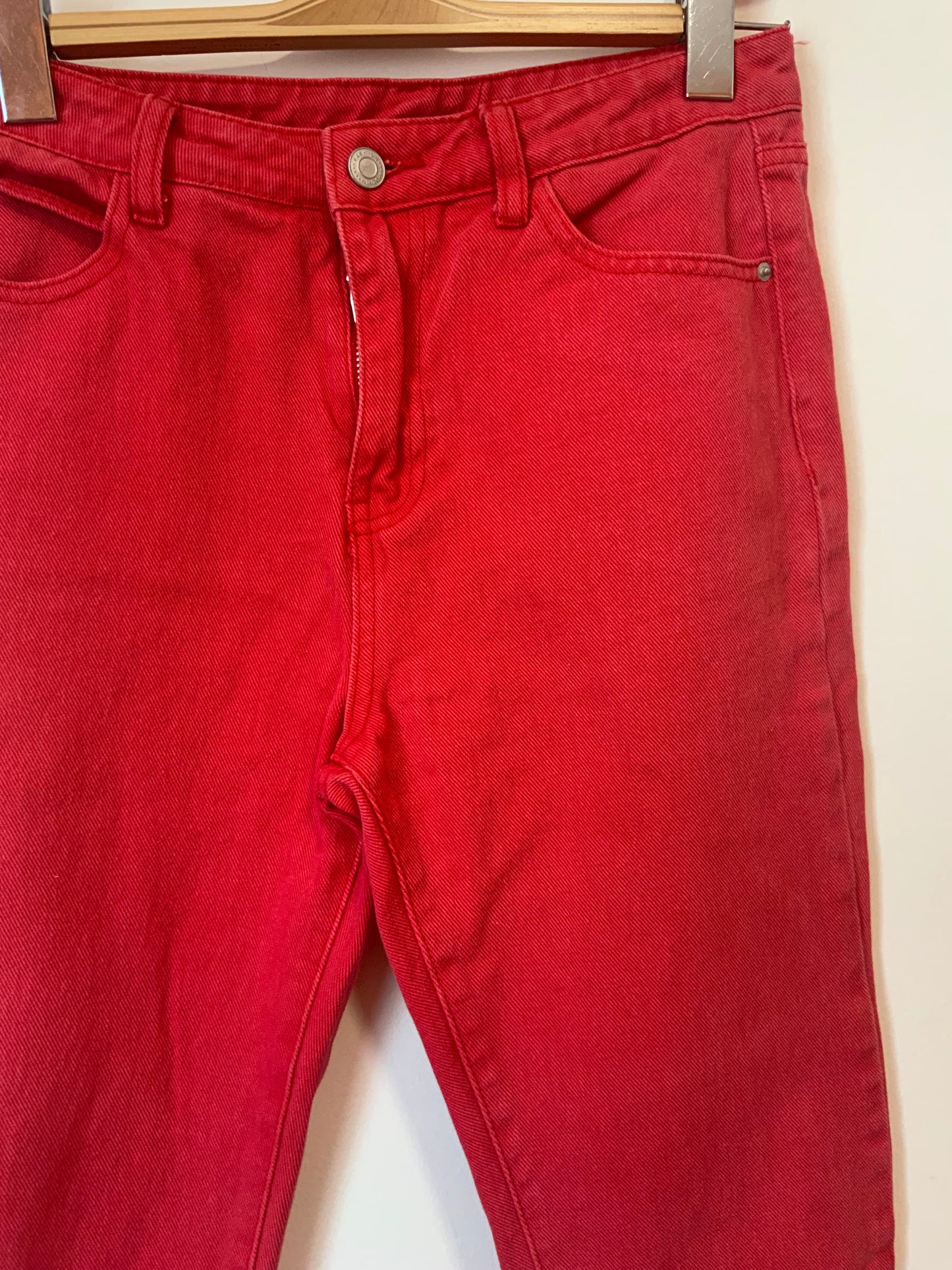 Jean Denim Rouge Coton Vintage 1990- T36