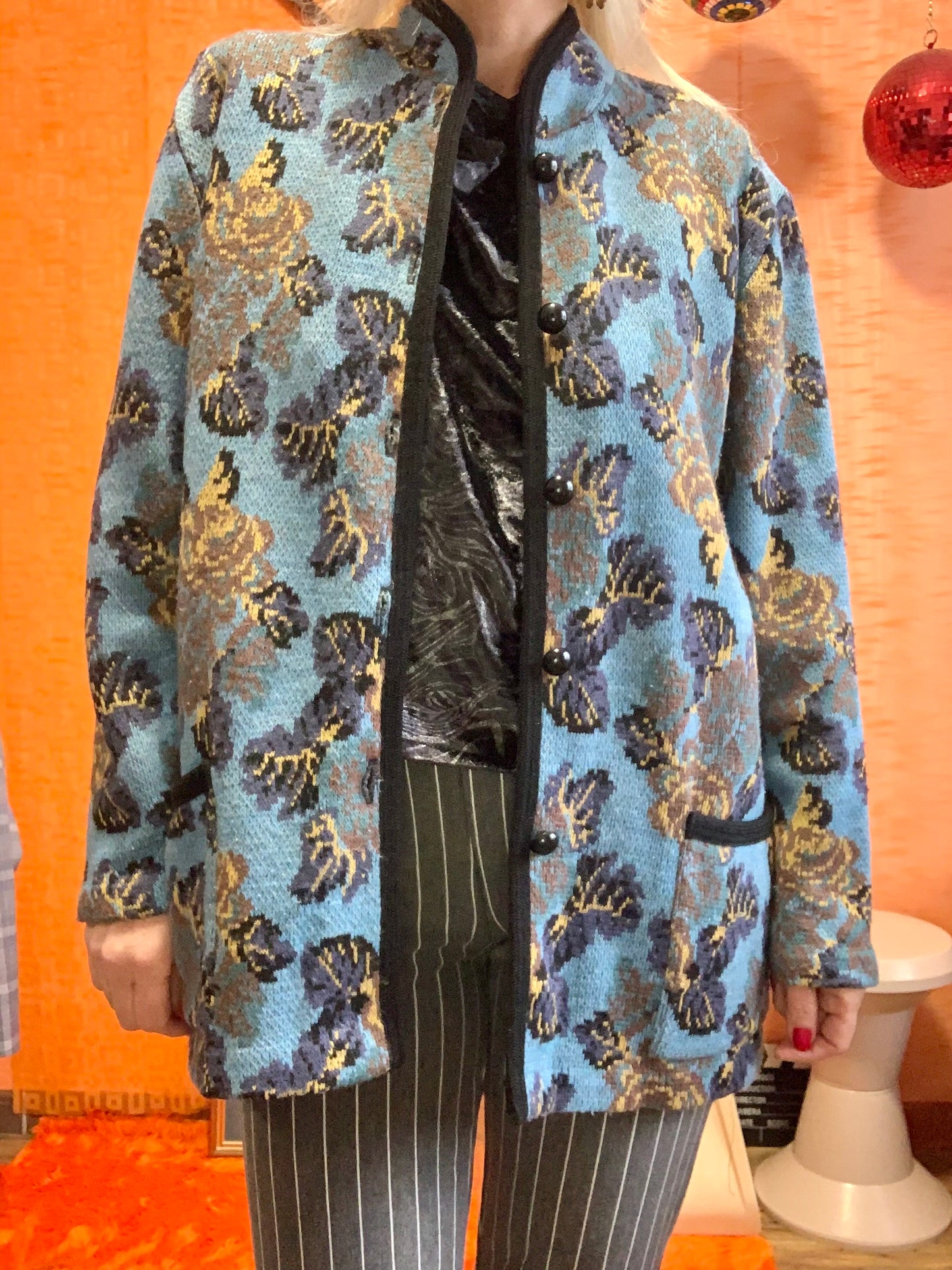 Gilet a Fleurs Vintage 1980