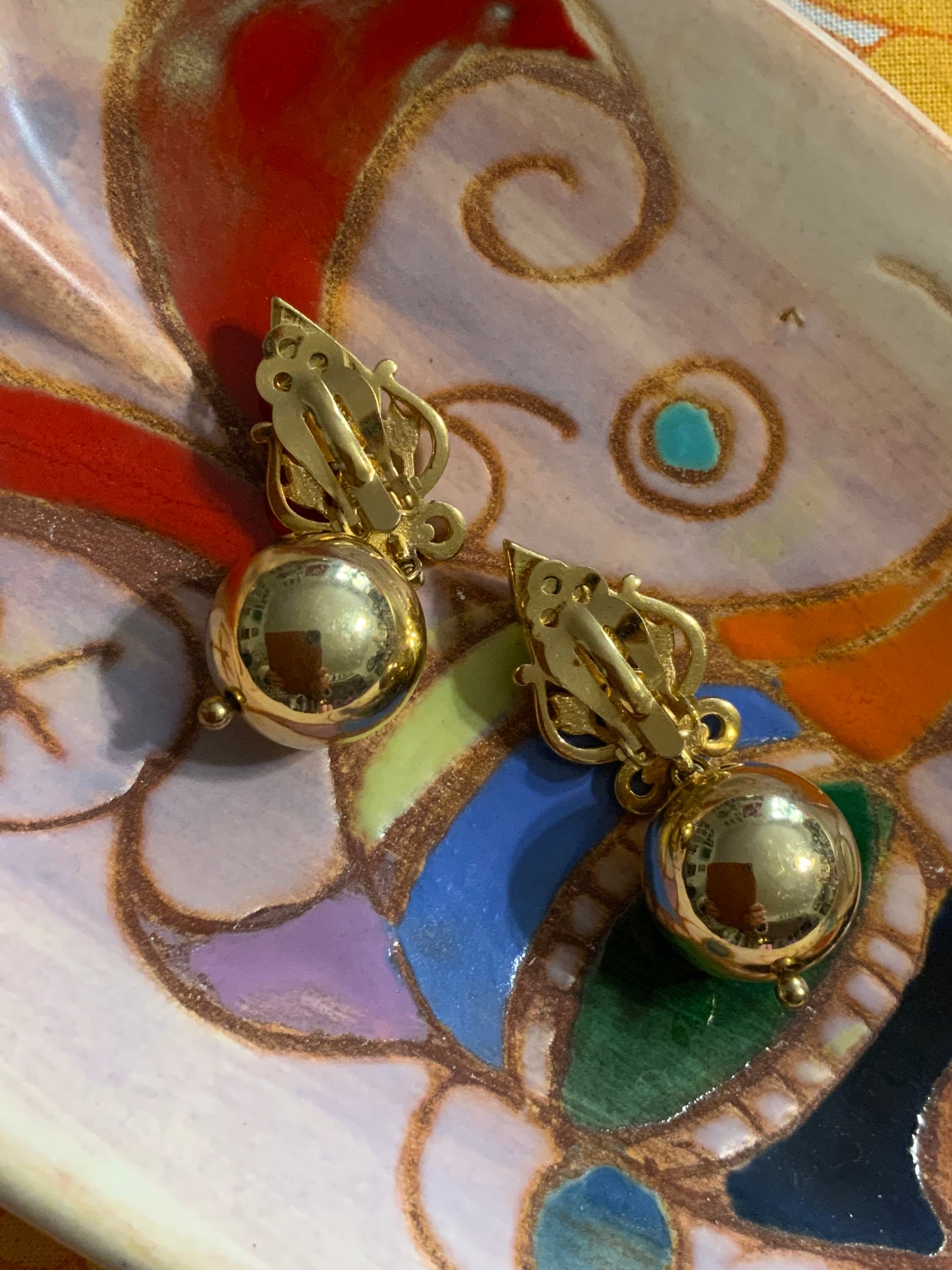 Superbes boucles d’oreilles Boules pendantes Vintage Chic