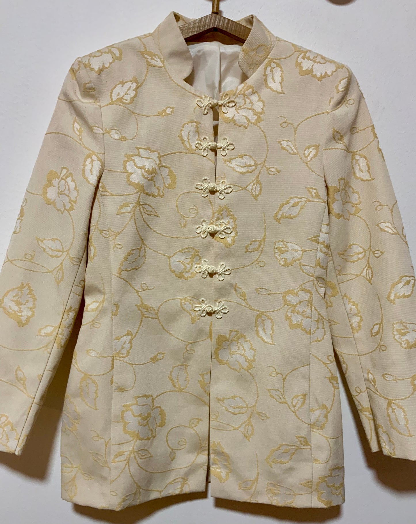 Veste Chinoise Confection Main Vintage Pépite Fleurs 1980