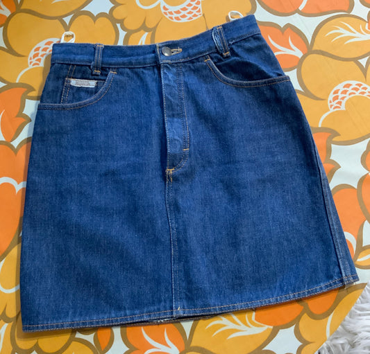 Mini Jupe Jean Denim Italy Vintage 1980- T34