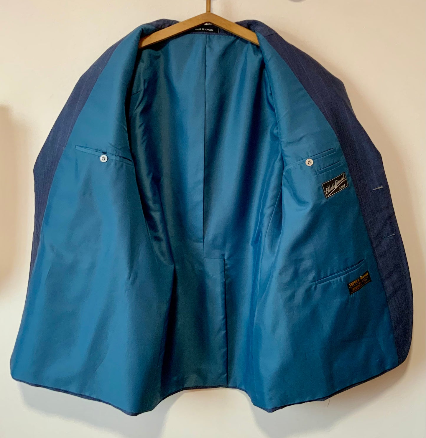 Blazer Veste rayures Vintage France 1970 -T46