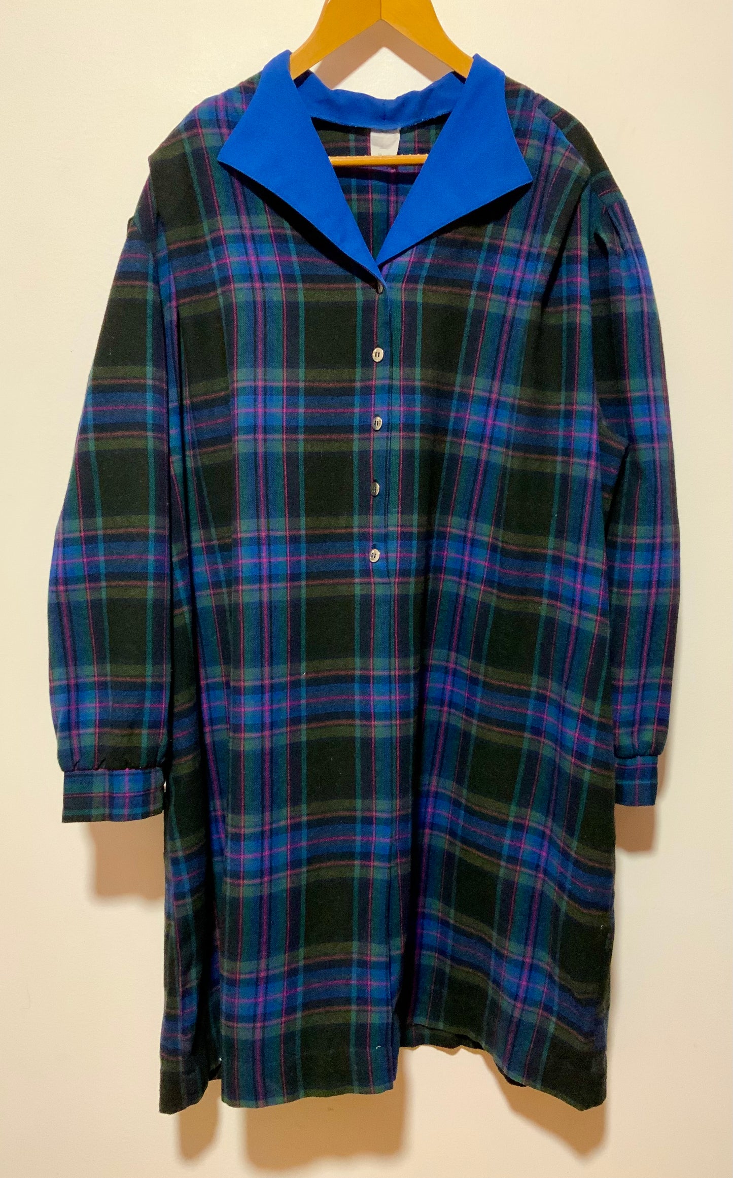 Robe à Carreaux écossais Tartan grande taille T58 Vintage 1980