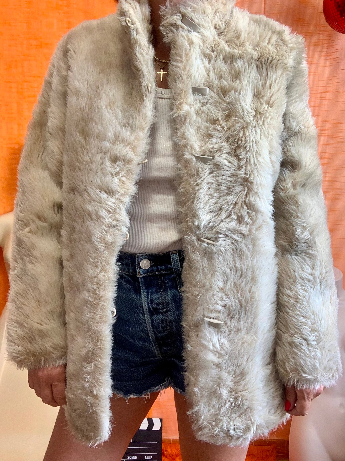 Manteau Canada Vintage 1960/70 Beauté fourrure synthétique - T40 maxi.