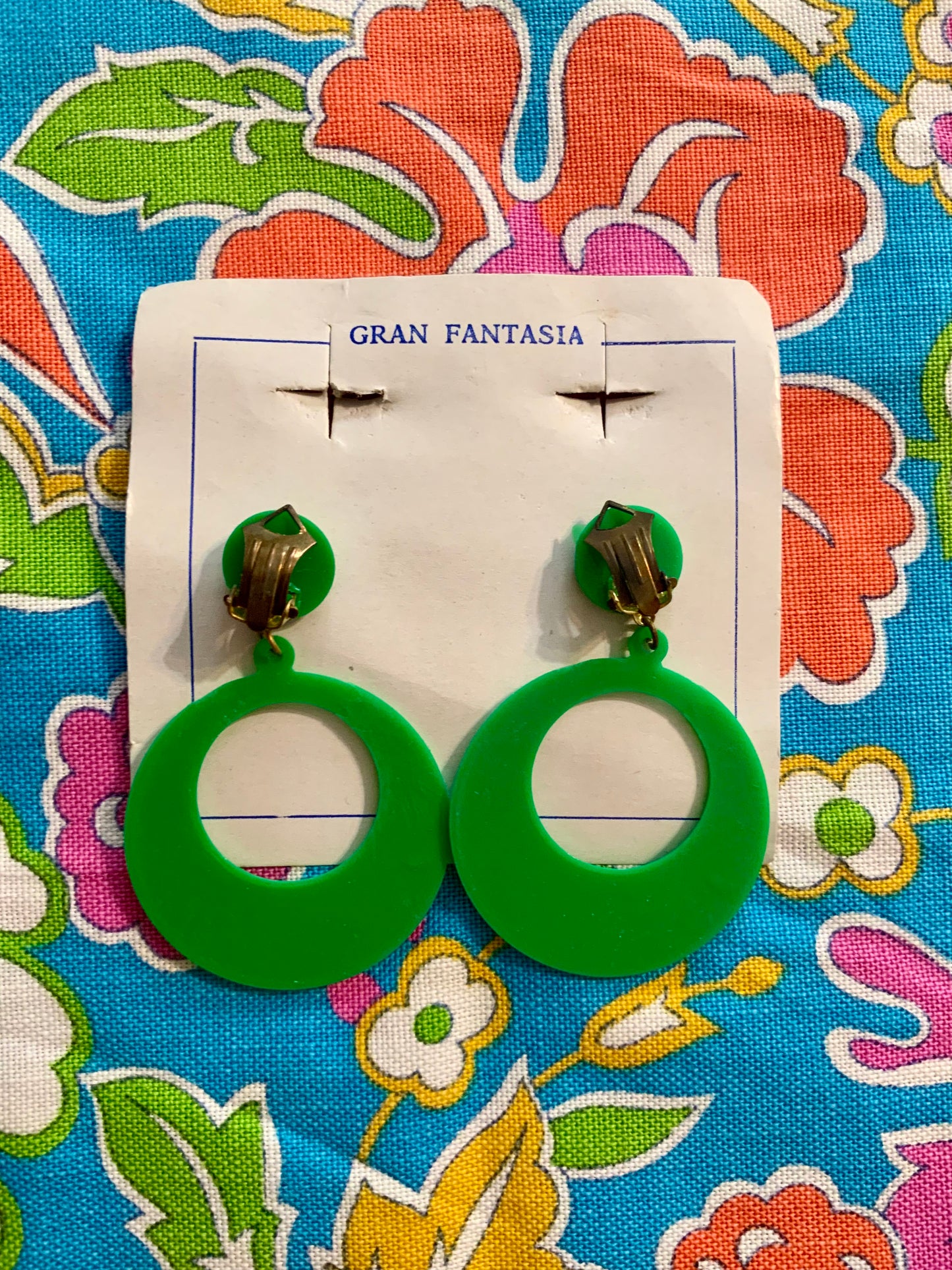 Boucles d’oreilles Créoles Neuves Vintage 1980-