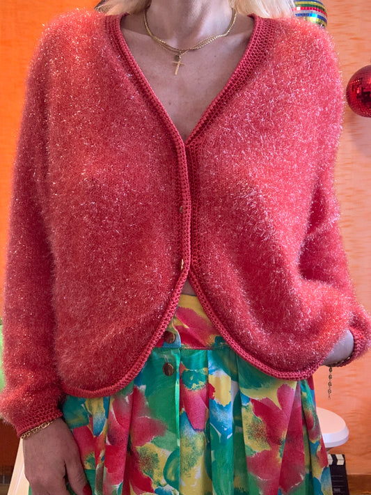 Gilet Anny Blatt Vintage avec épaulettes - T46