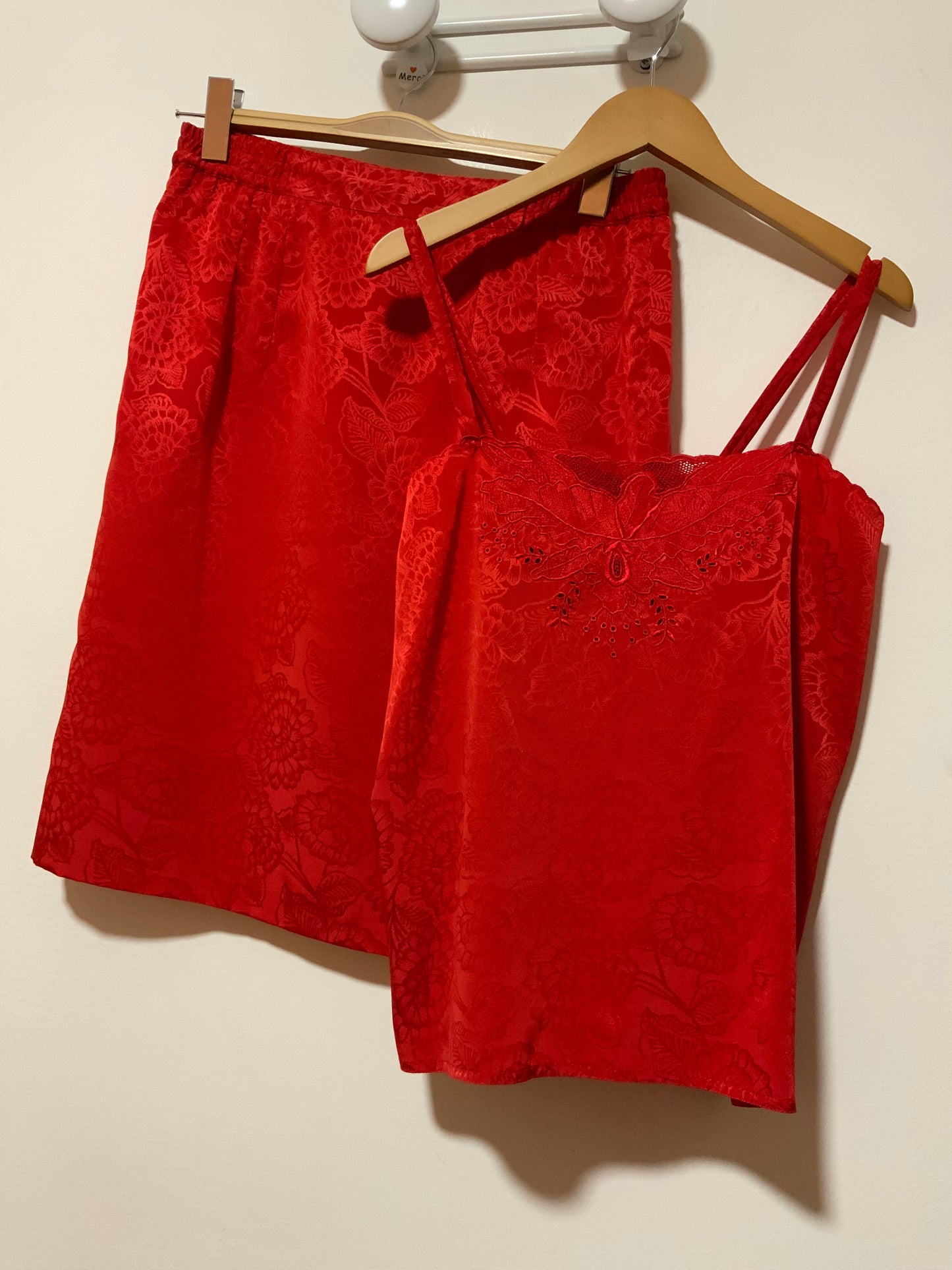 Ensemble Rouge Vintage 1980 Élégance - T42-