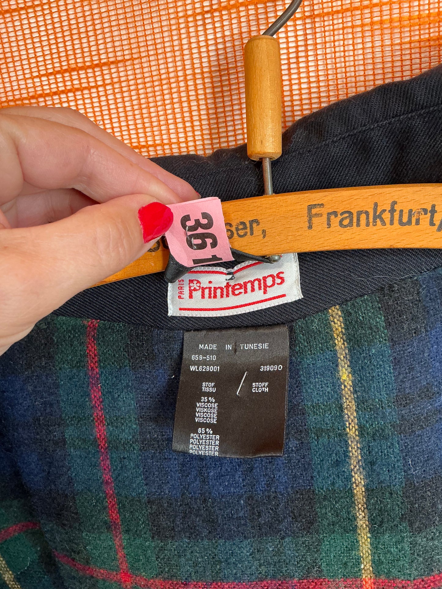 Trench Ecossais Le Printemps Paris Vintage 1980- T38/40