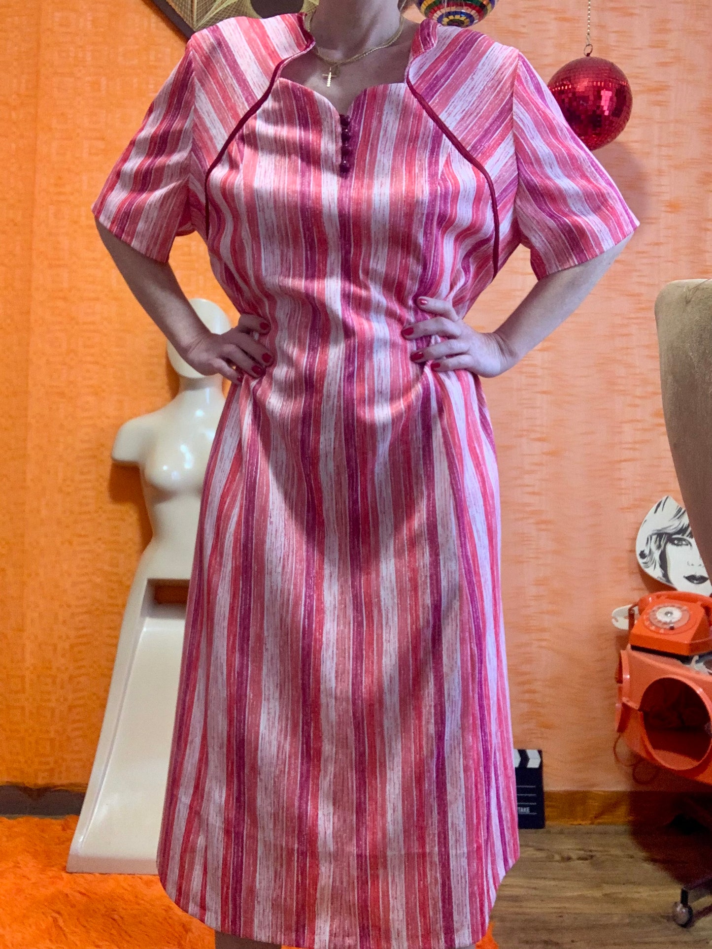 Robe a rayures Vintage France -T44/46