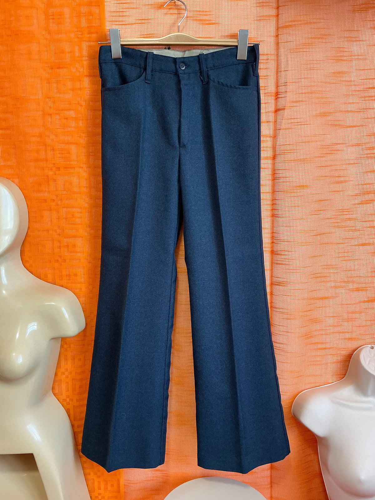 Pantalon Flare Laine peignée Deadstock Vintage 1970 Eural France- T34/36