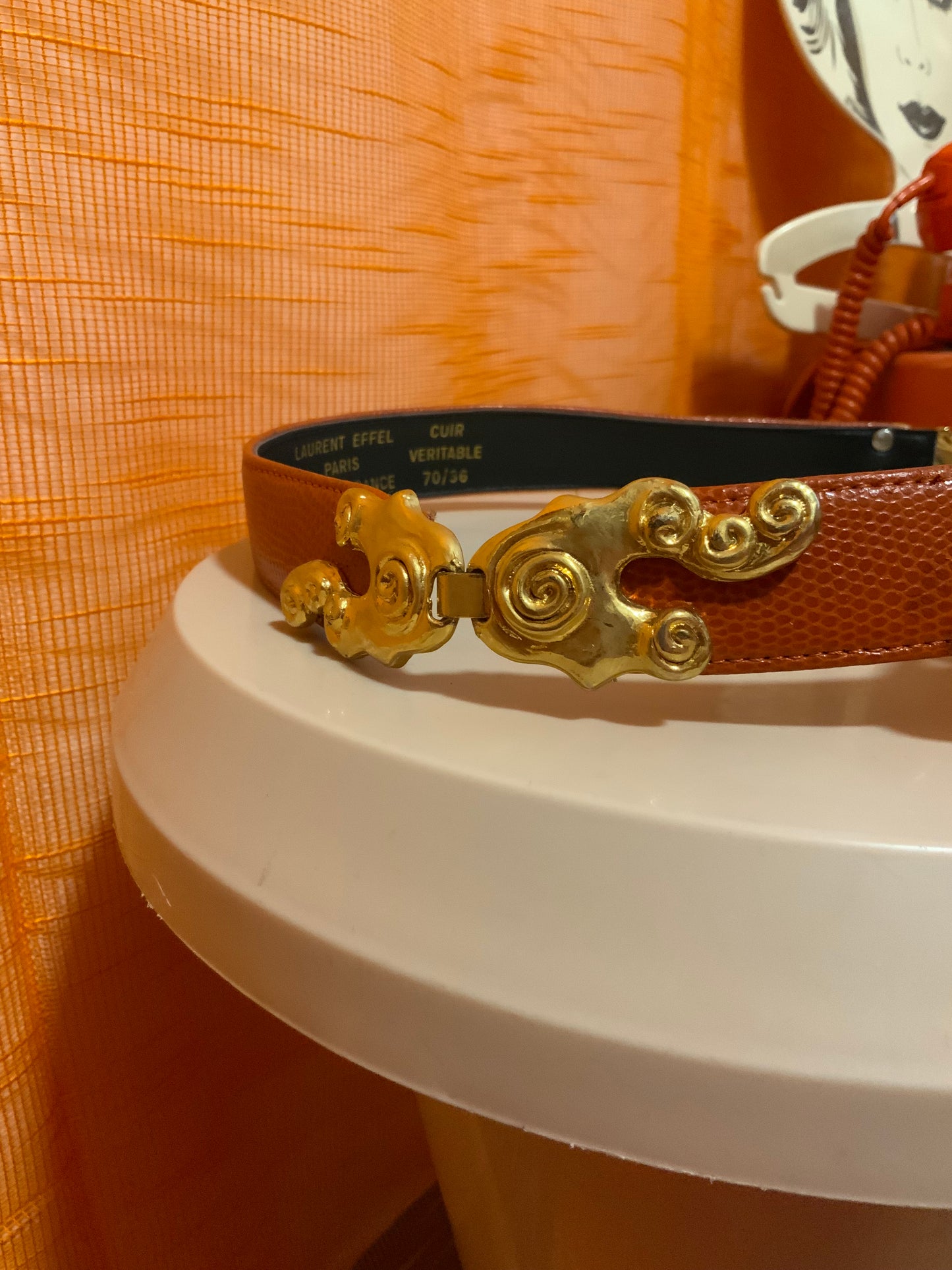 Ceinture France Effel Vintage Cuir