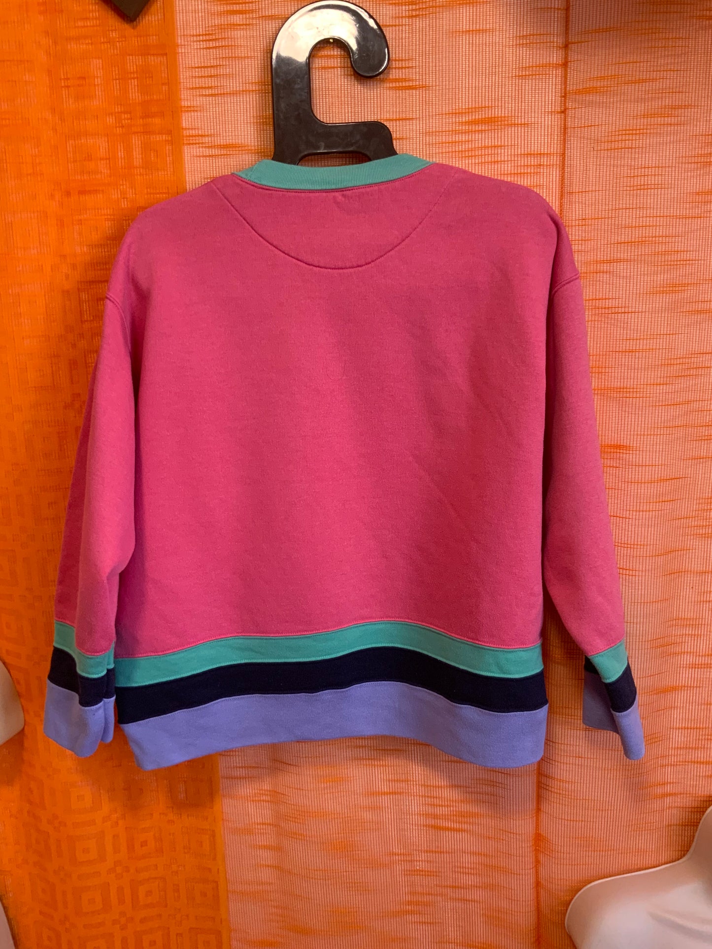 Le Sweat Blanc Bleu Vintage 1990 Pièce rare- TU
