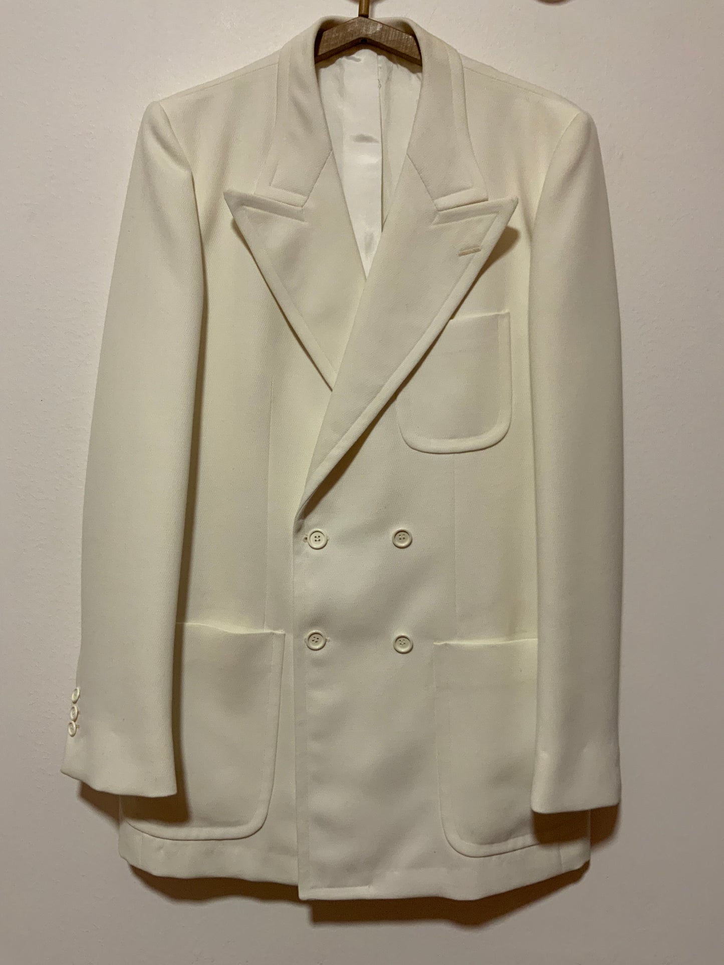 Superbe blazer long croisé grand col Vintage 1970