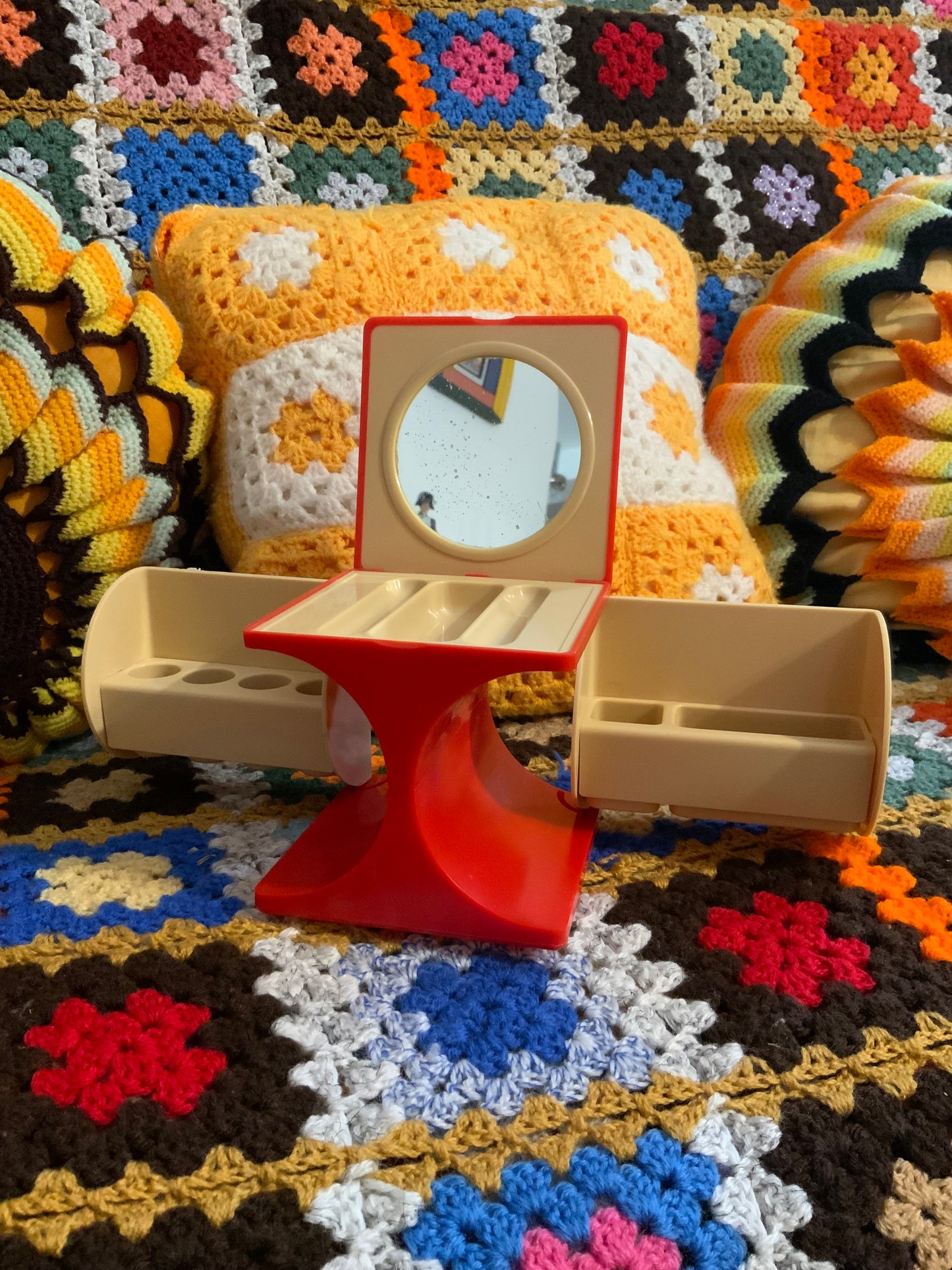 Beauty Case Orange Vintage 1970