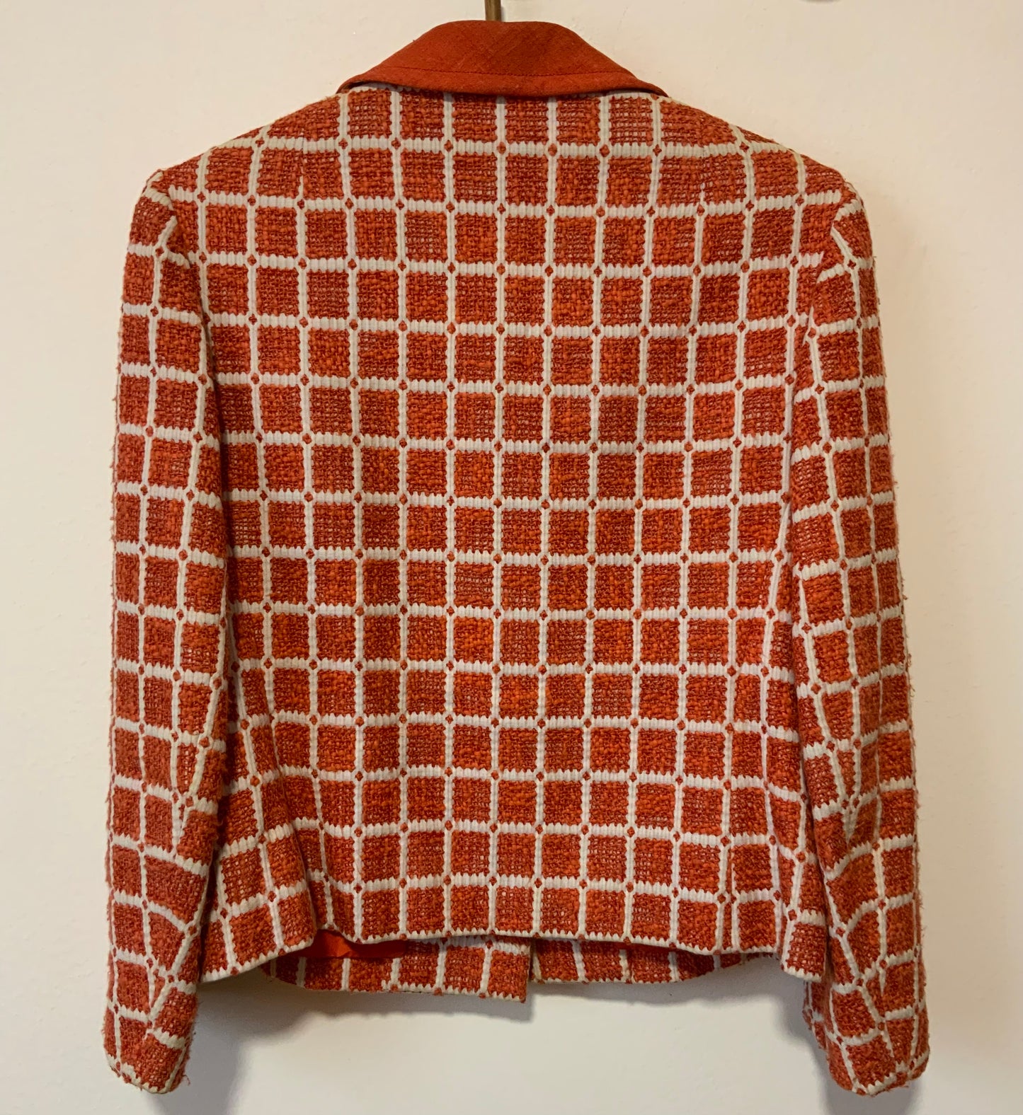 Magnifique Ensemble Tailleur Col Claudine Création Vintage 1970 Chic