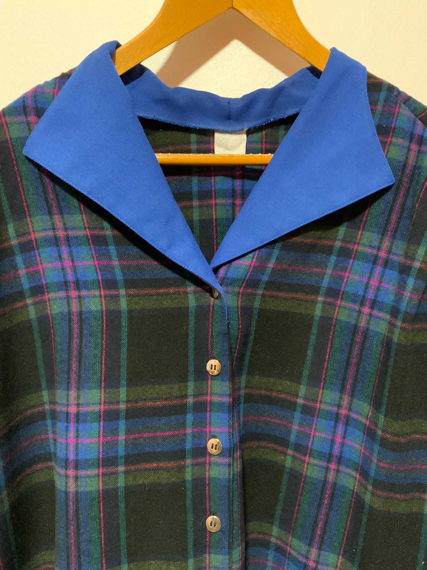 Robe à Carreaux écossais Tartan grande taille T58 Vintage 1980