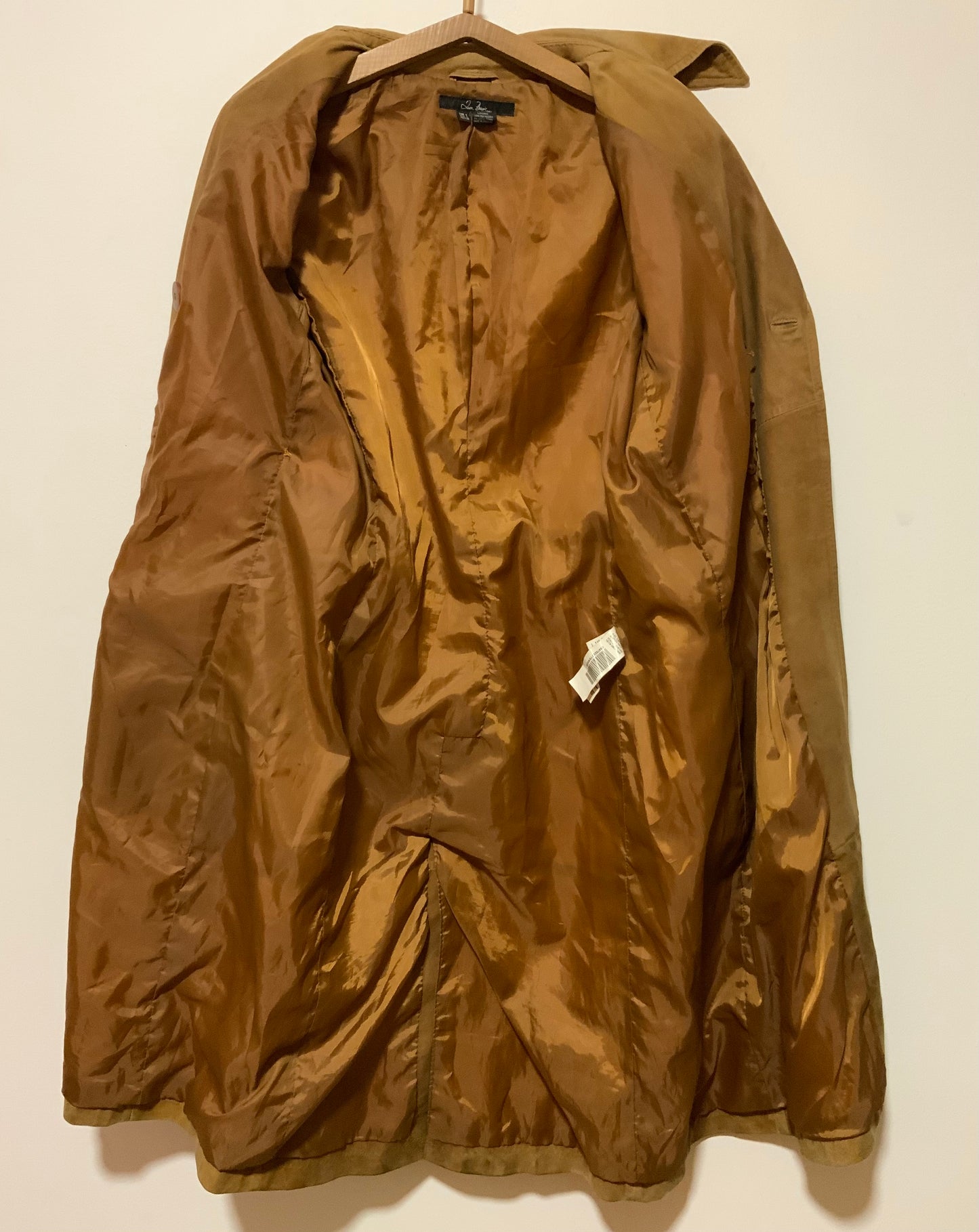 Trench en Cuir Daim marron Vintage 1990- T40