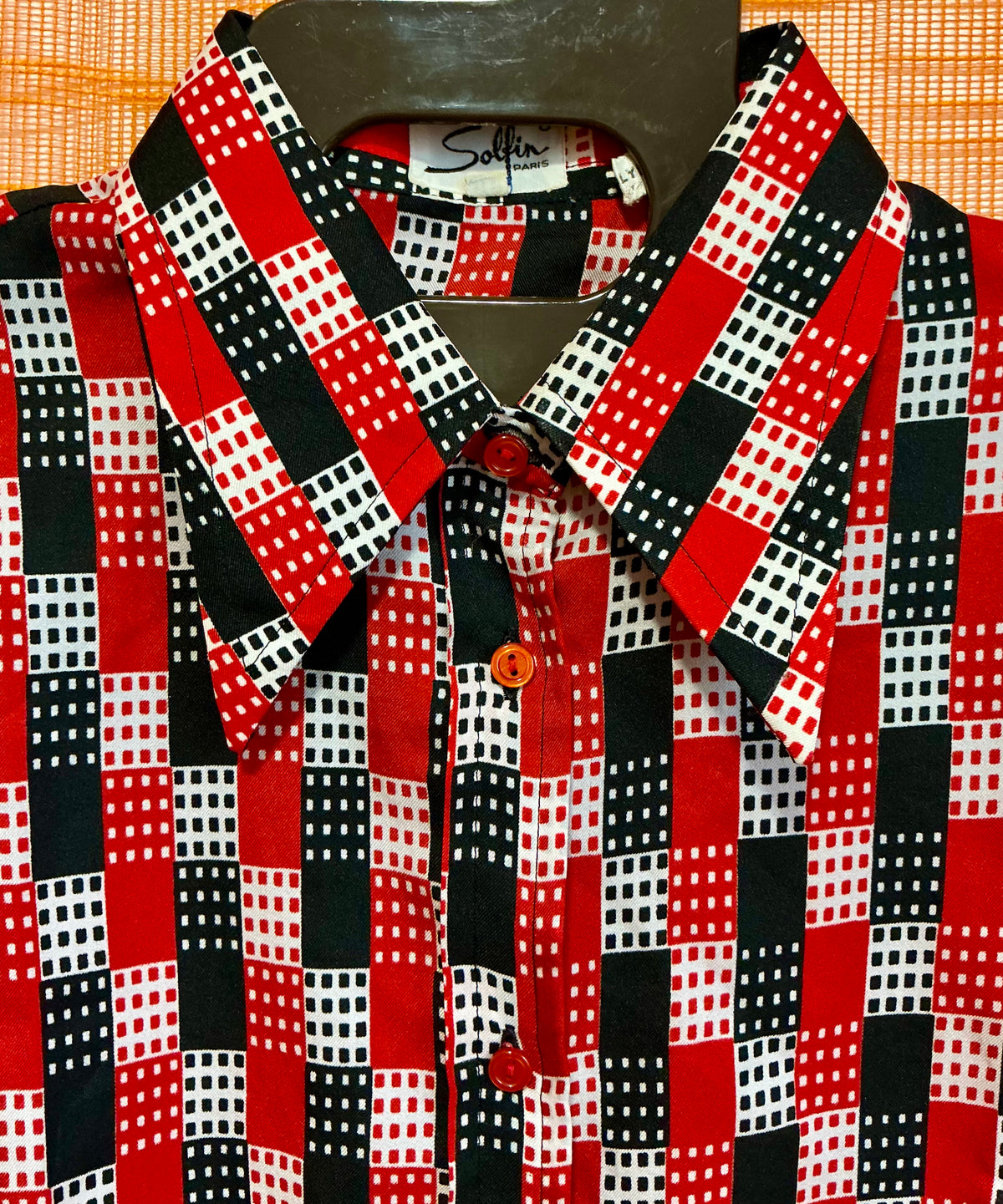 Chemise Superbe Vintage Seventies Col pelle à tartes -T44