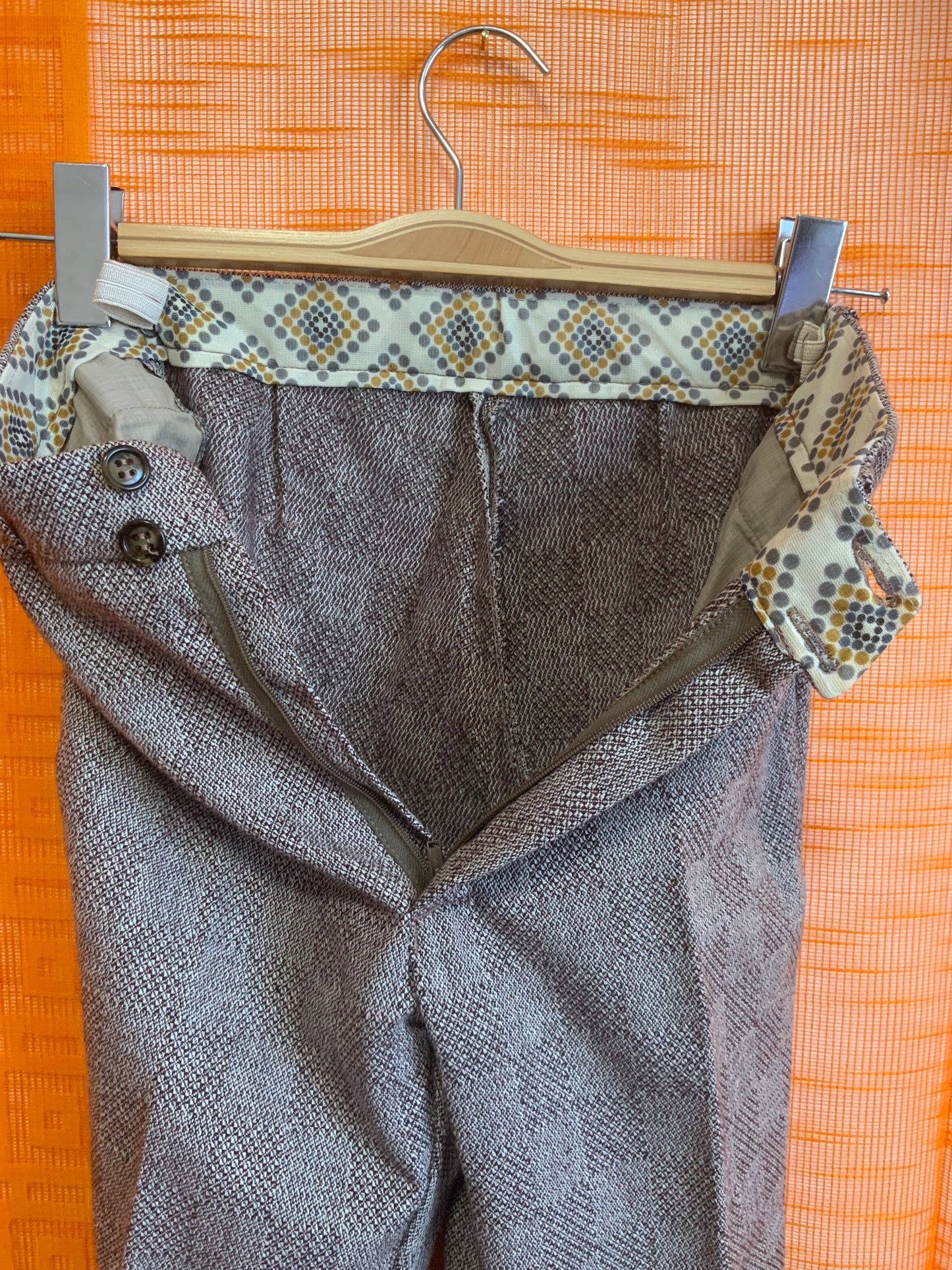 Sublime Tailleur Flare- Pelle à tartes Vintage 1970 Deadstock - T32