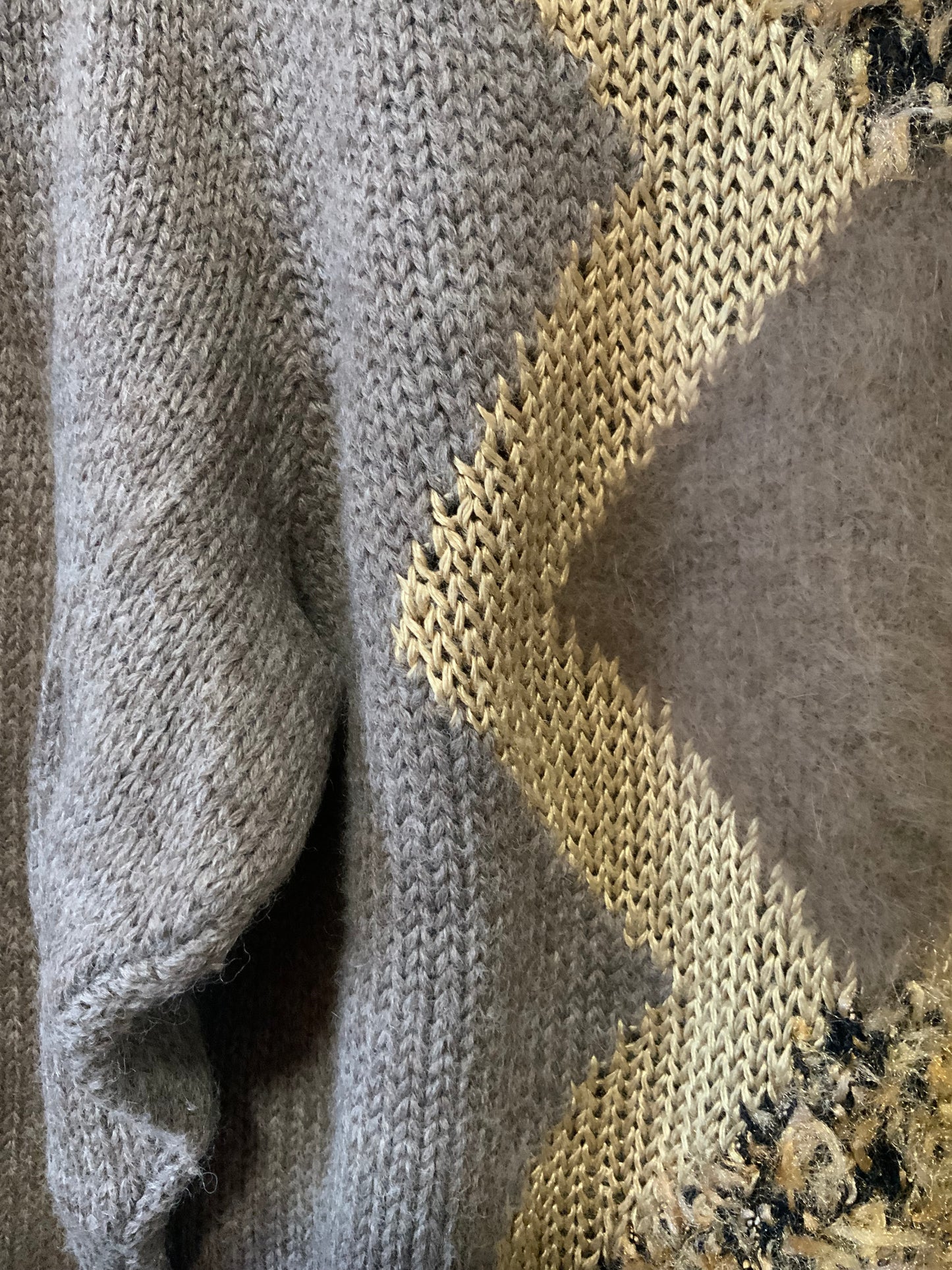 Pull Tricoté Mohair Laine Vintage 1990 - T50 maxi.