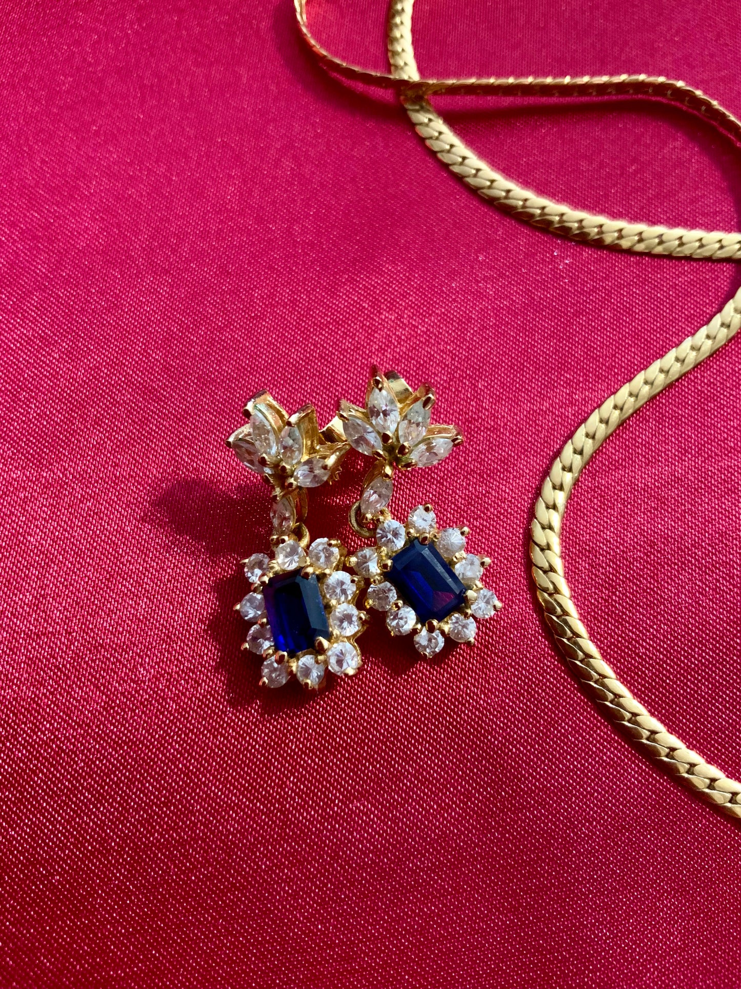 Ensemble de bijoux Plaqué Or Vintage 1990 Élégance Chic