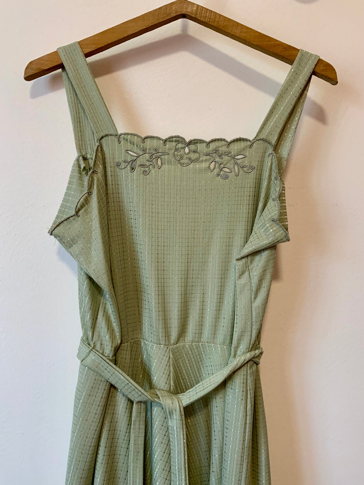 Ensemble Beauté 1960/70 Robe longue patineuse et sa veste Vintage - T44