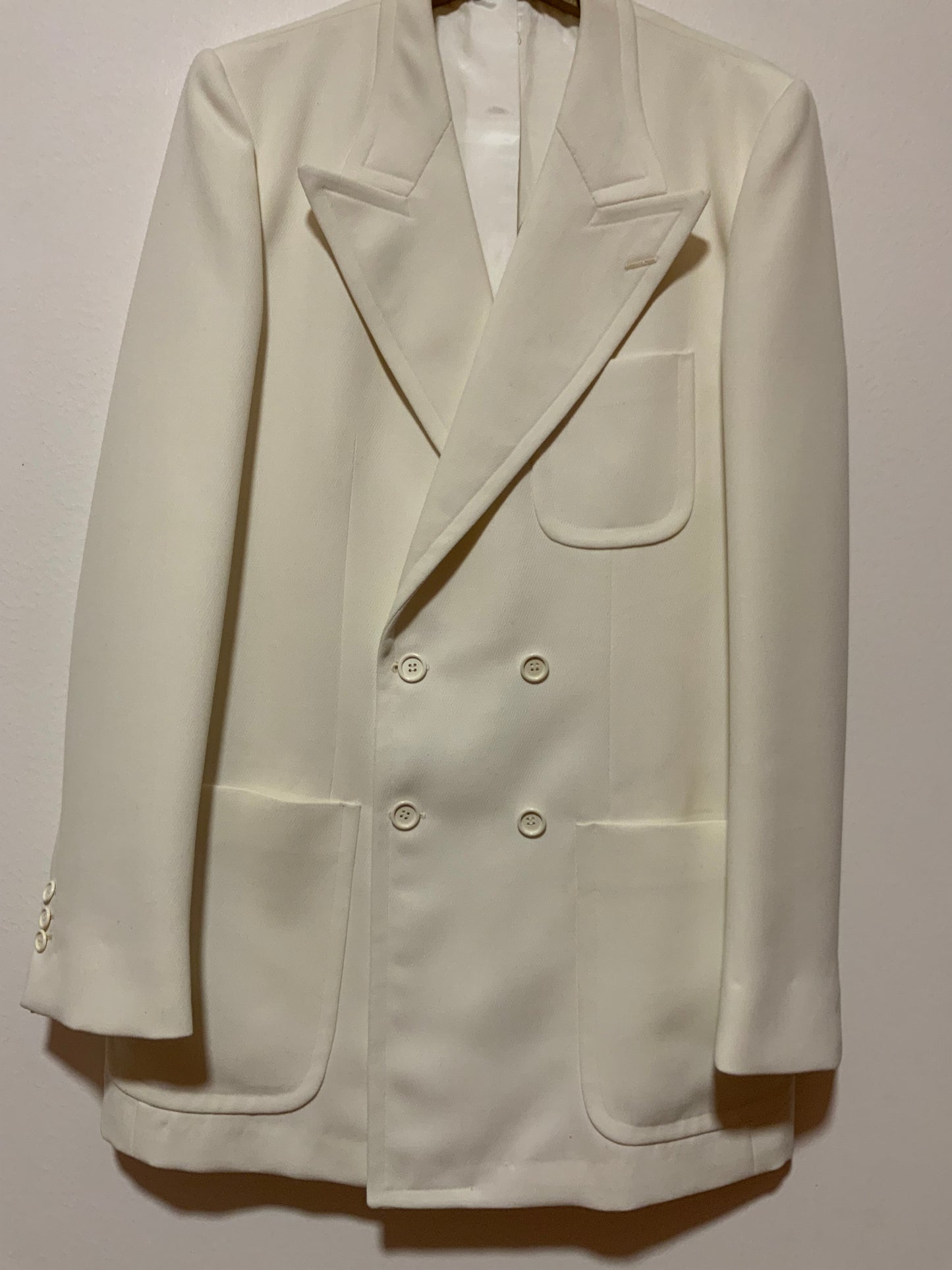 Superbe blazer long croisé grand col Vintage 1970