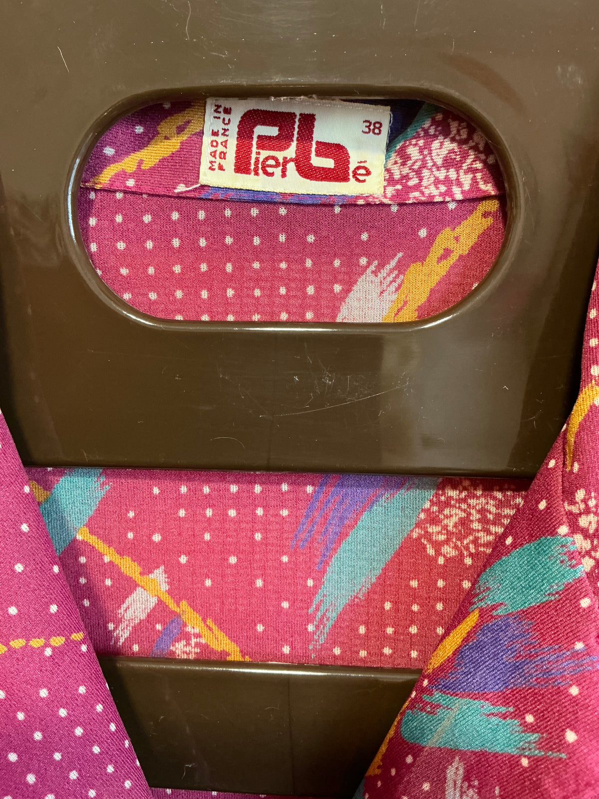 Chemisier Pierbé France Vintage 1980 Fun - T38