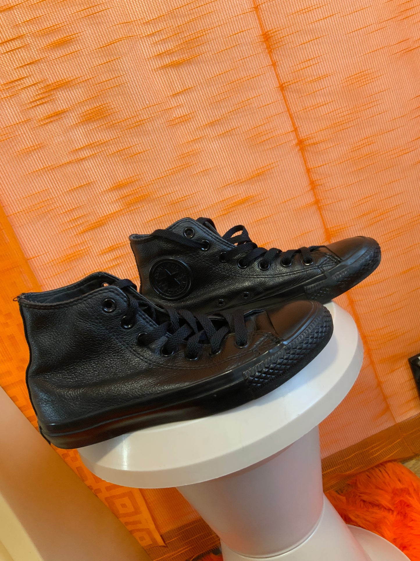 Baskets Converses All Star Montantes Vintage 2000’ Cuir noir- T37