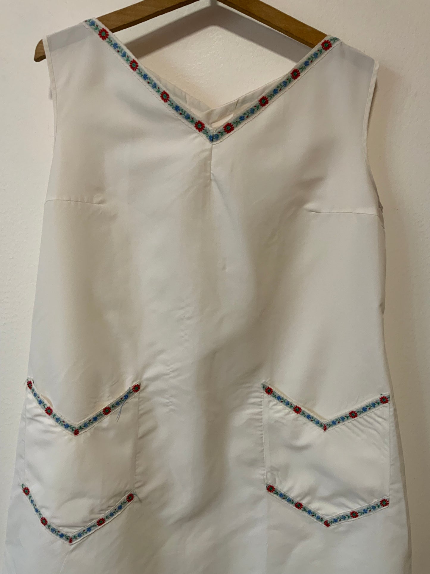 Robe blouse à fleurs Nylon Vintage 1970-T44