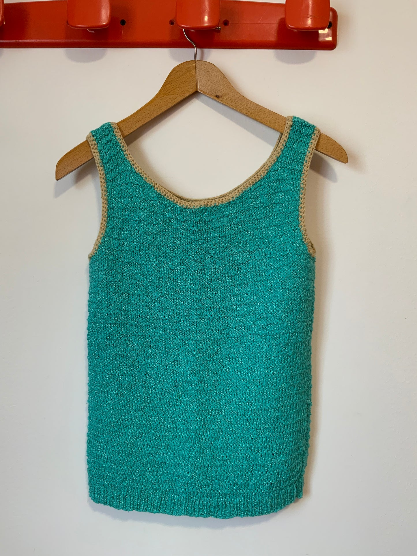 Débardeur Fait Main Vintage 1980 Mailles crochets - TU