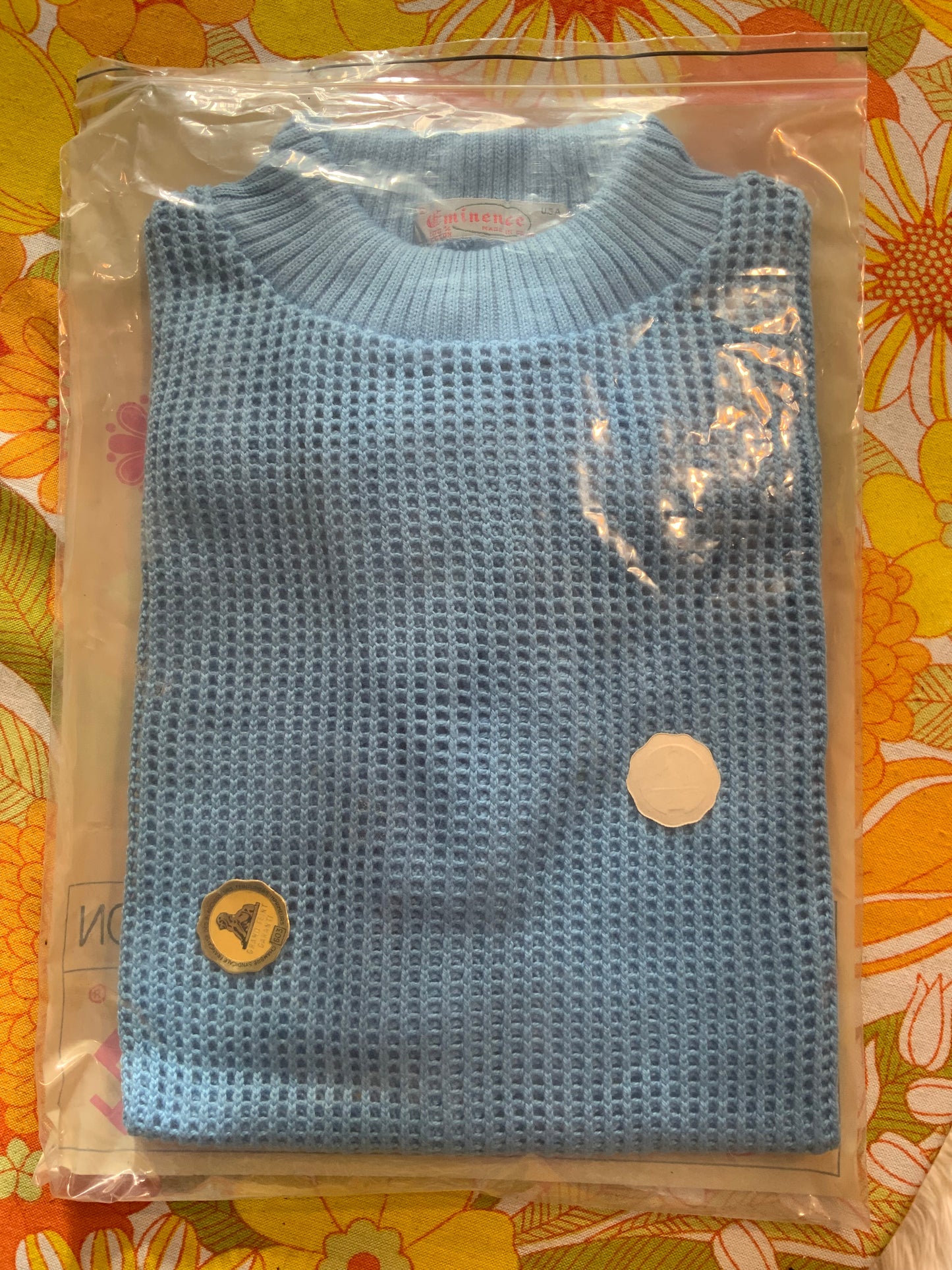 T Shirt Ajouré Original Deadstock Neuf 1970- T42