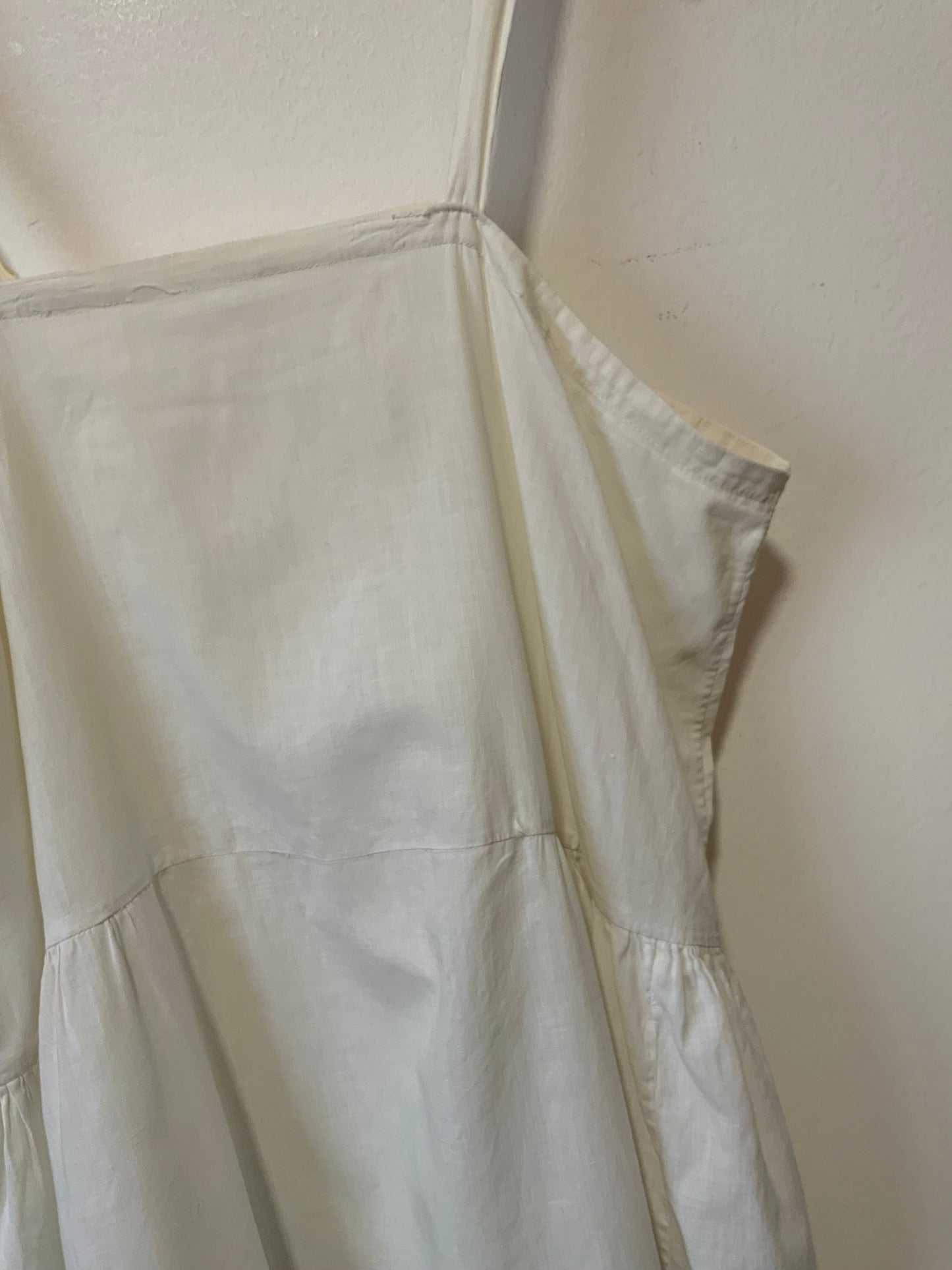 Robe broderies anglaises Ancienne Vintage Boheme Coton- Grande taille